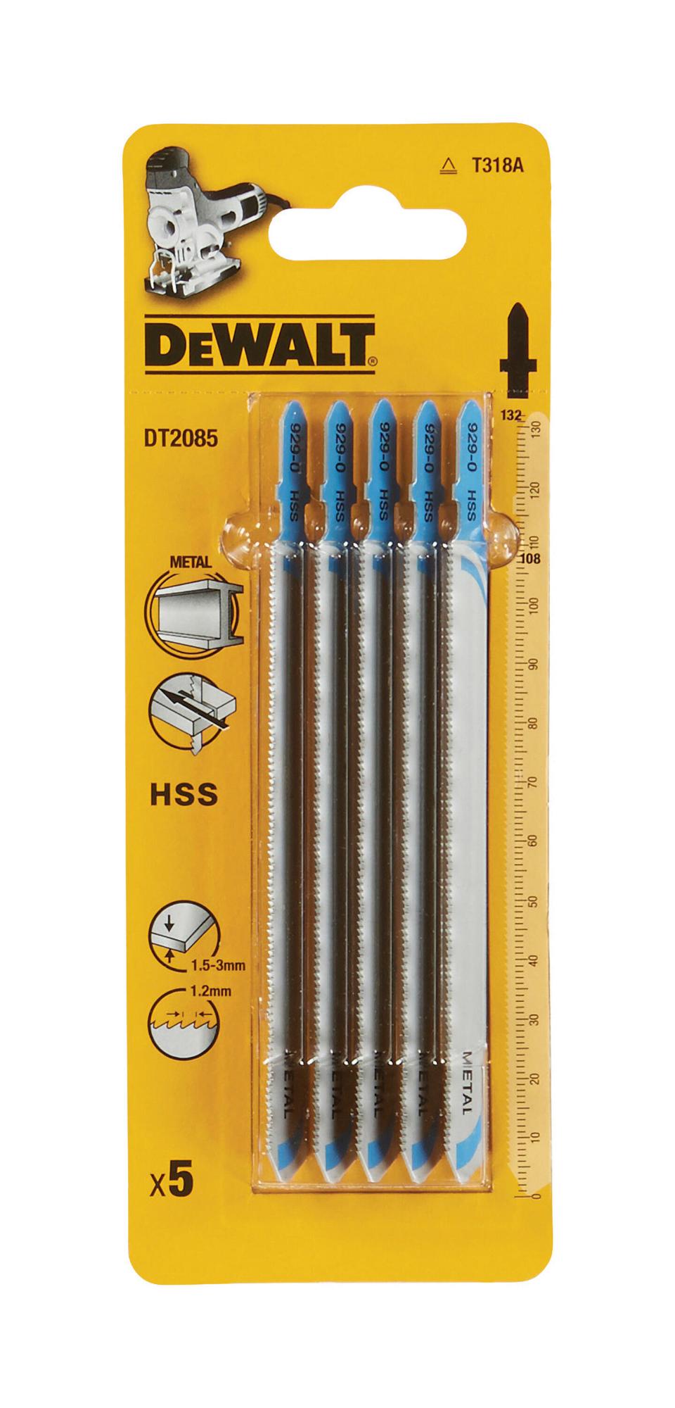 LIST PÍLOVÝ PRE PRIAME REZY DO TENKEHO KOVU 5ks DEWALT DT2085