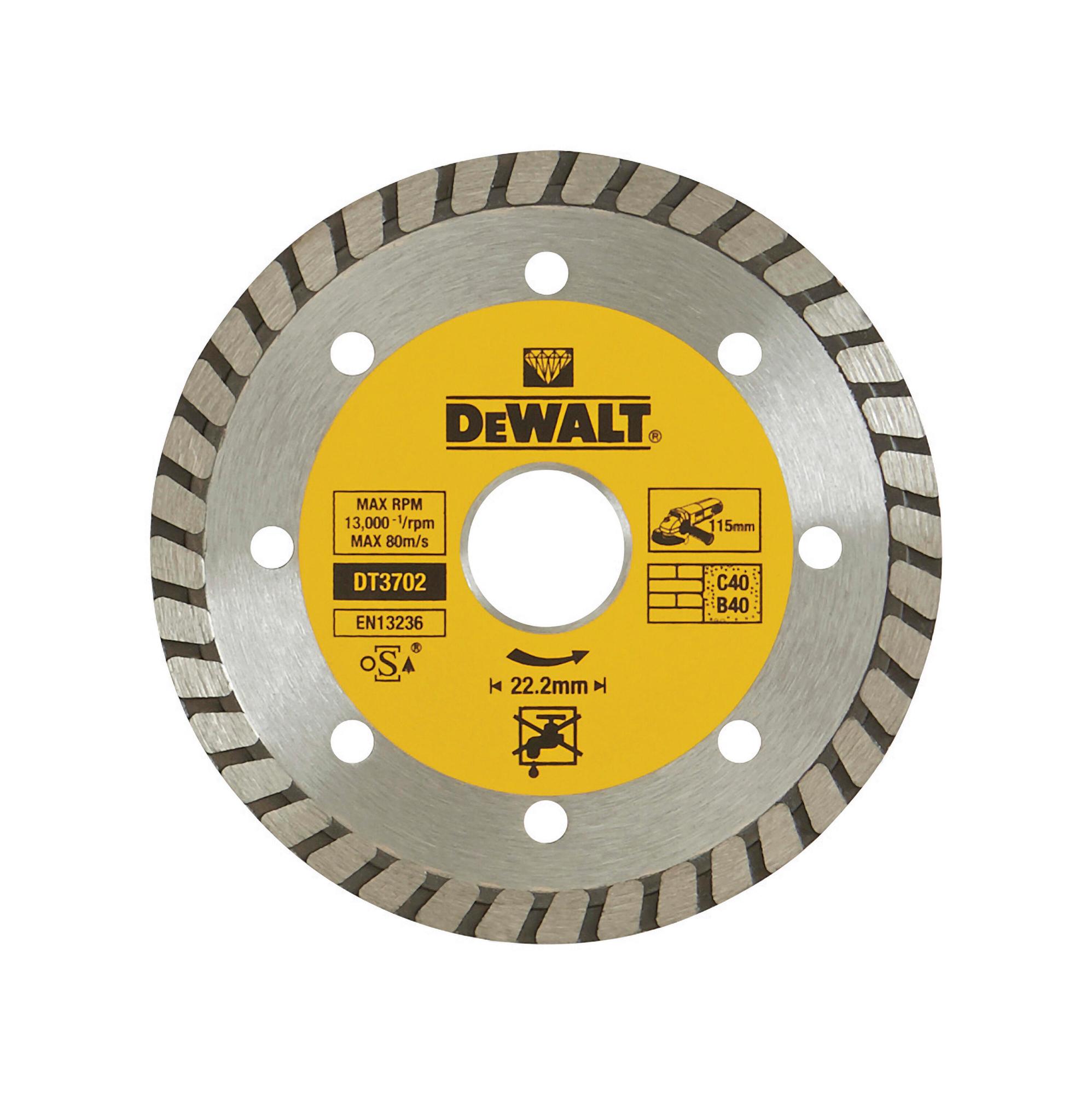 KOTUC DIA. 115*22,2MM TURBO DEWALT DT3702