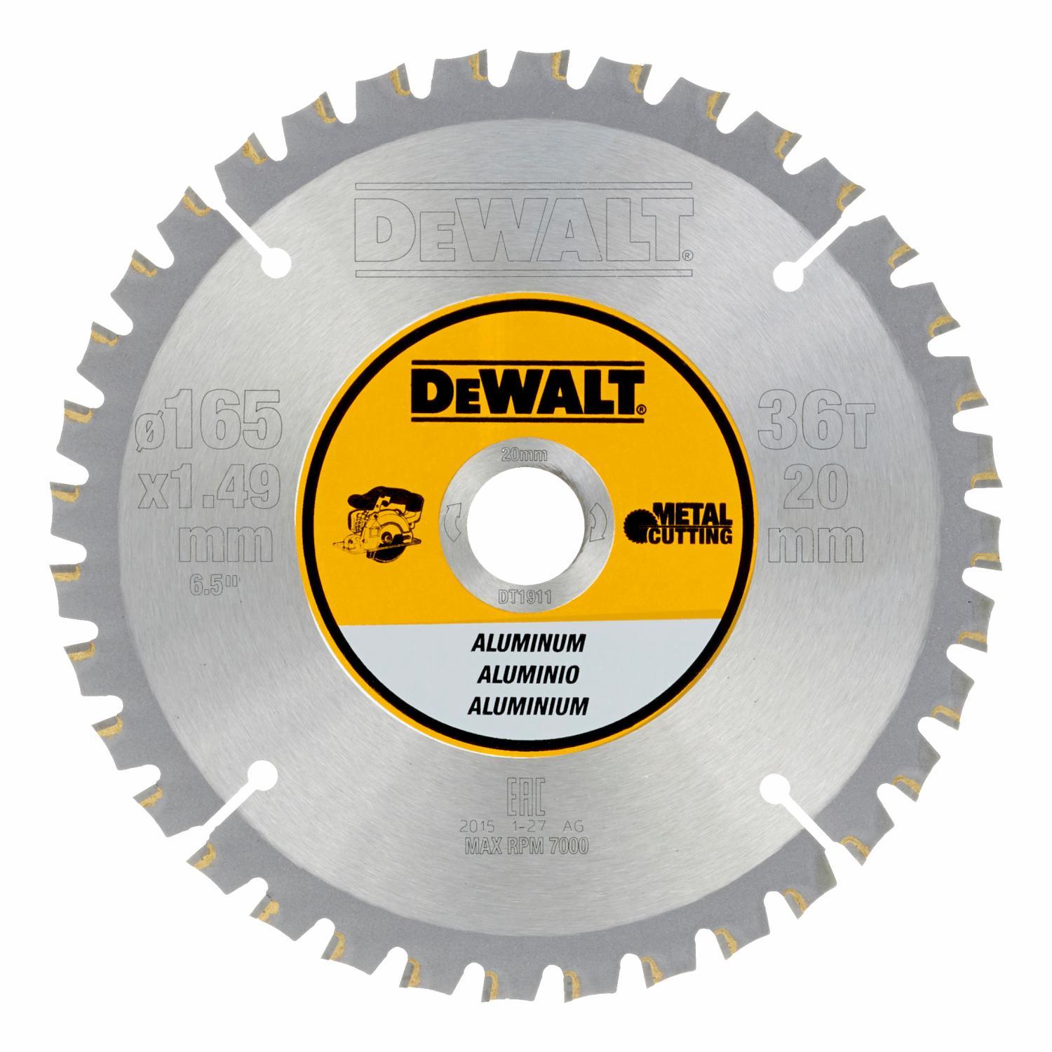 Kotúč pílový na kov 165x20mm 36Z pre AKU píly DEWALT DT1911