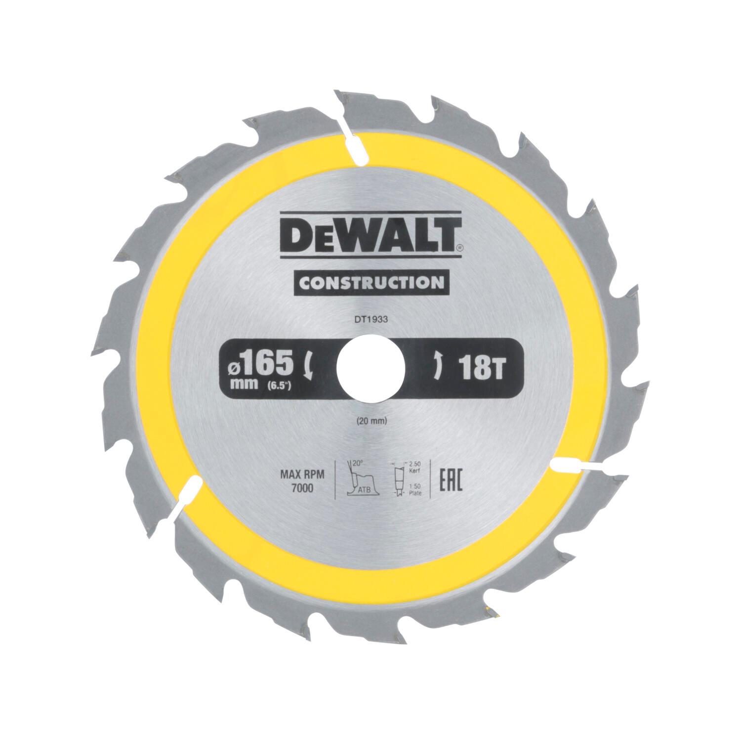 KOTUC PILOVY 165x20mm 18Z DEWALT DT1933