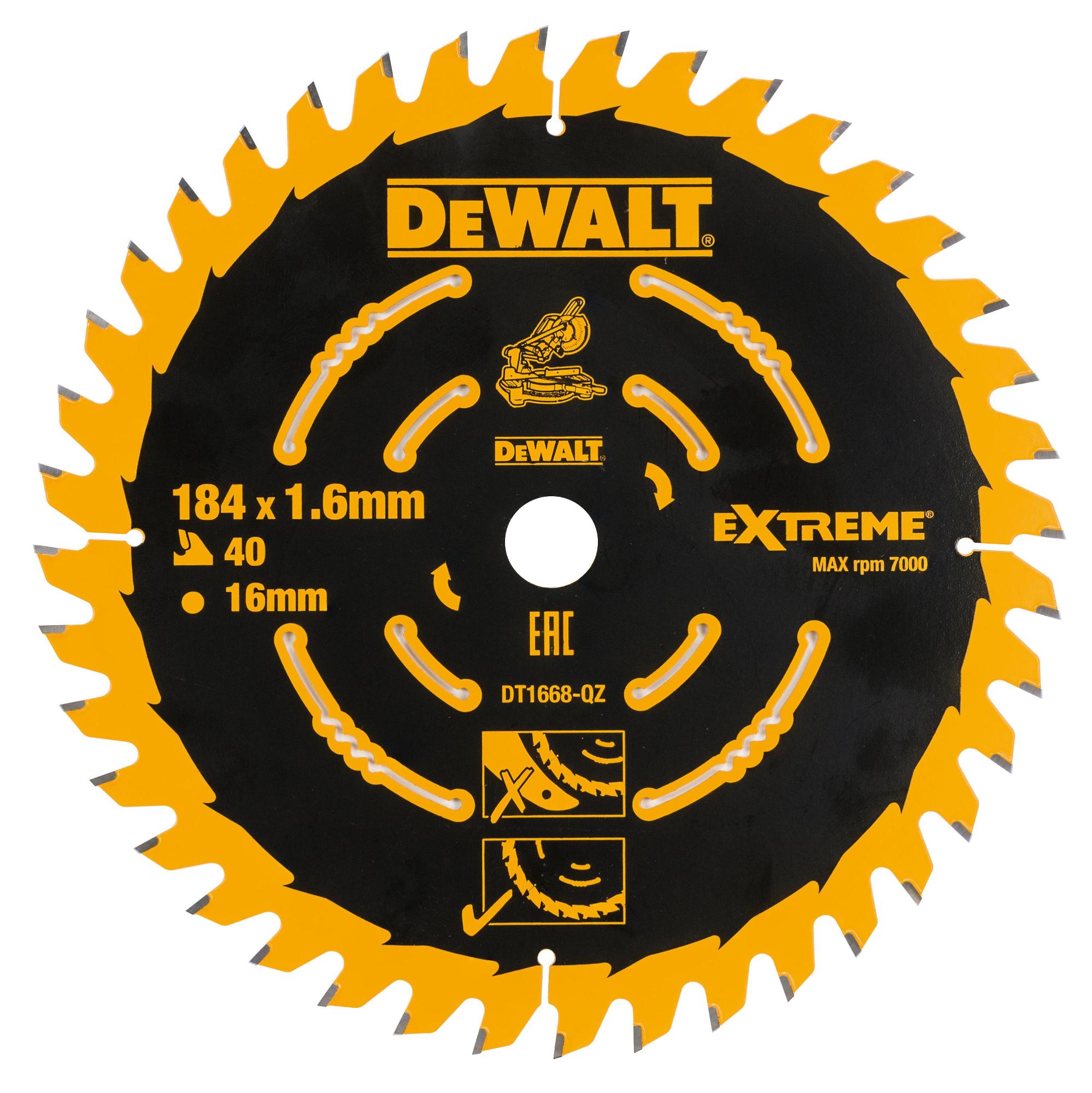 Kotúč pílový 184x16mm 40Z Extreme® DEWALT DT1668