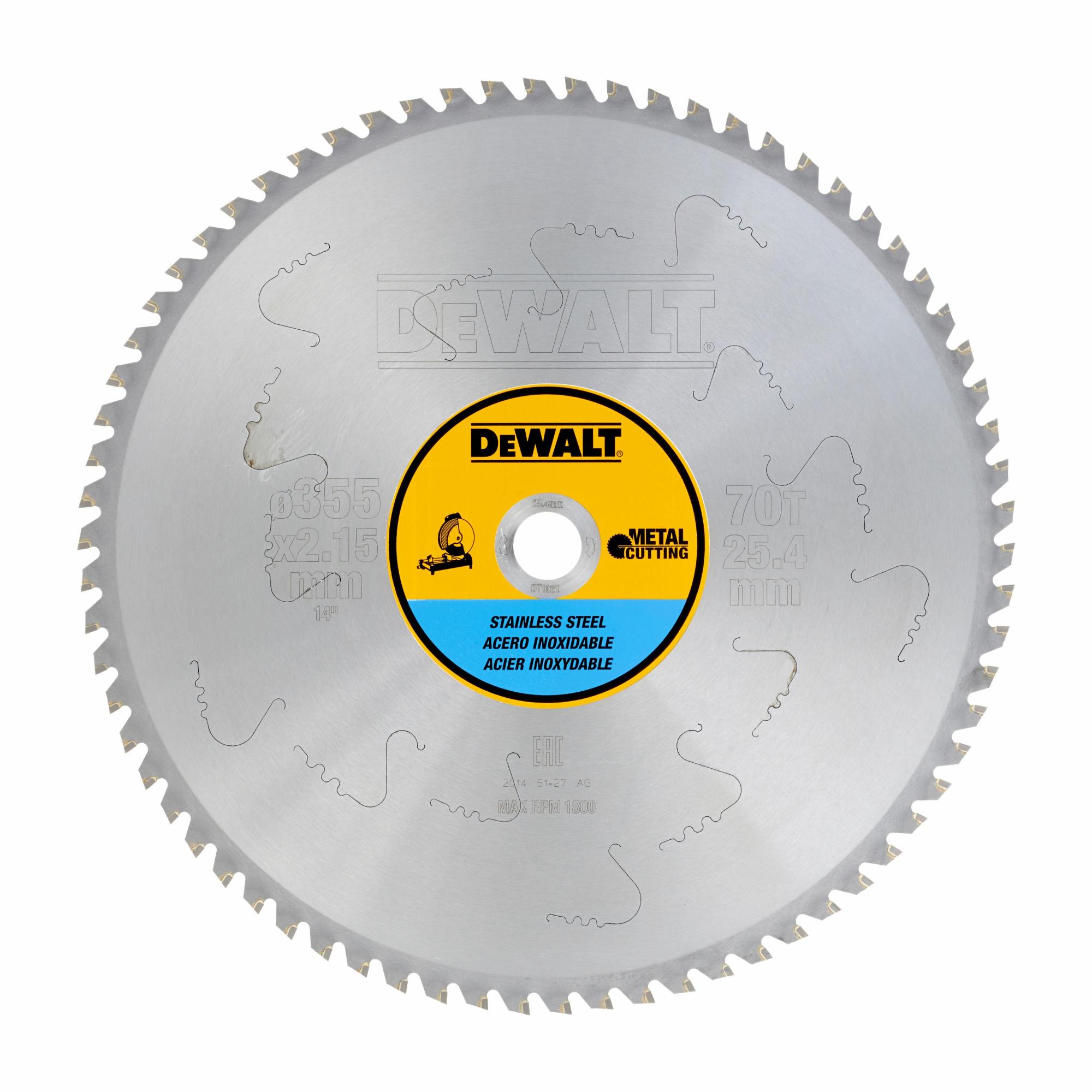 Kotúč pílový 355x25,4mm 70 zubov - nerez pre DW872 DEWALT DT1921