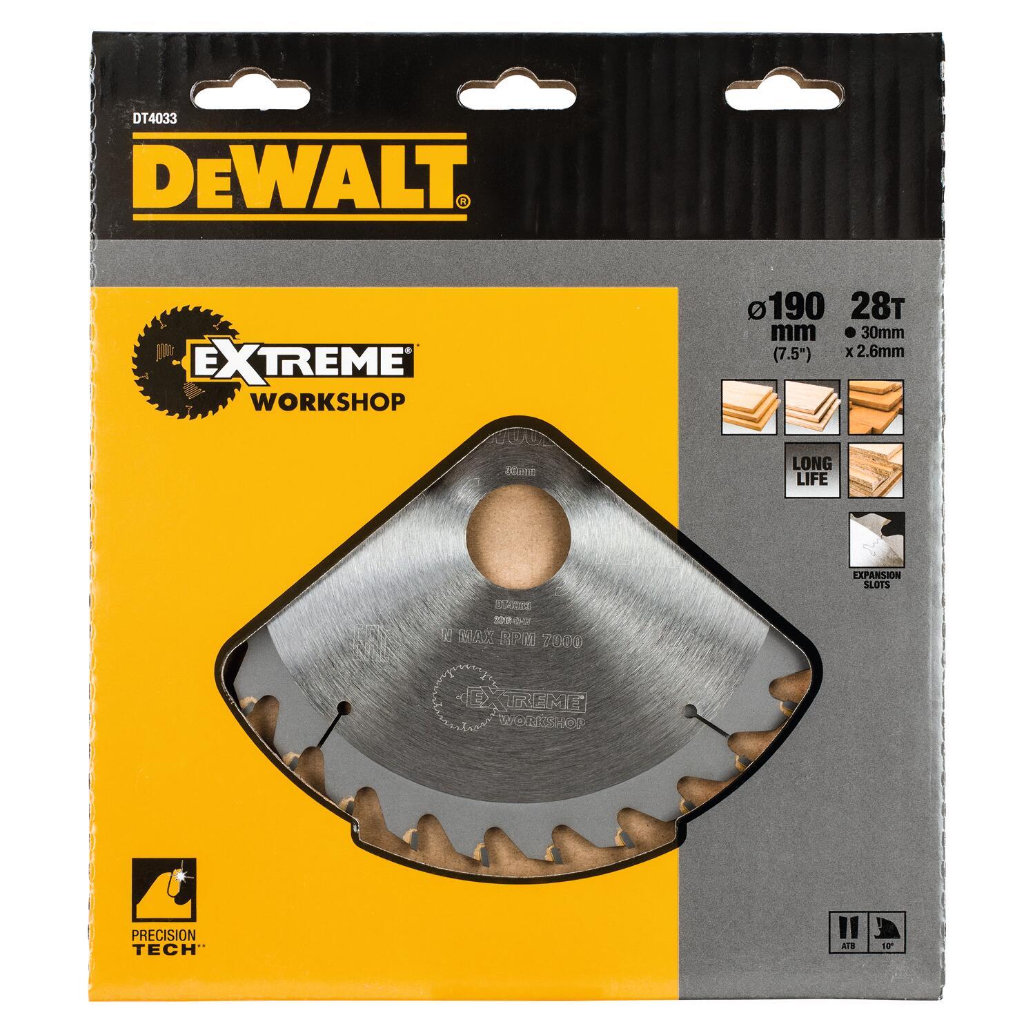 KOTÚČ PÍLOVÝ 190x30mm 28z ATB 10 DEWALT DT4033