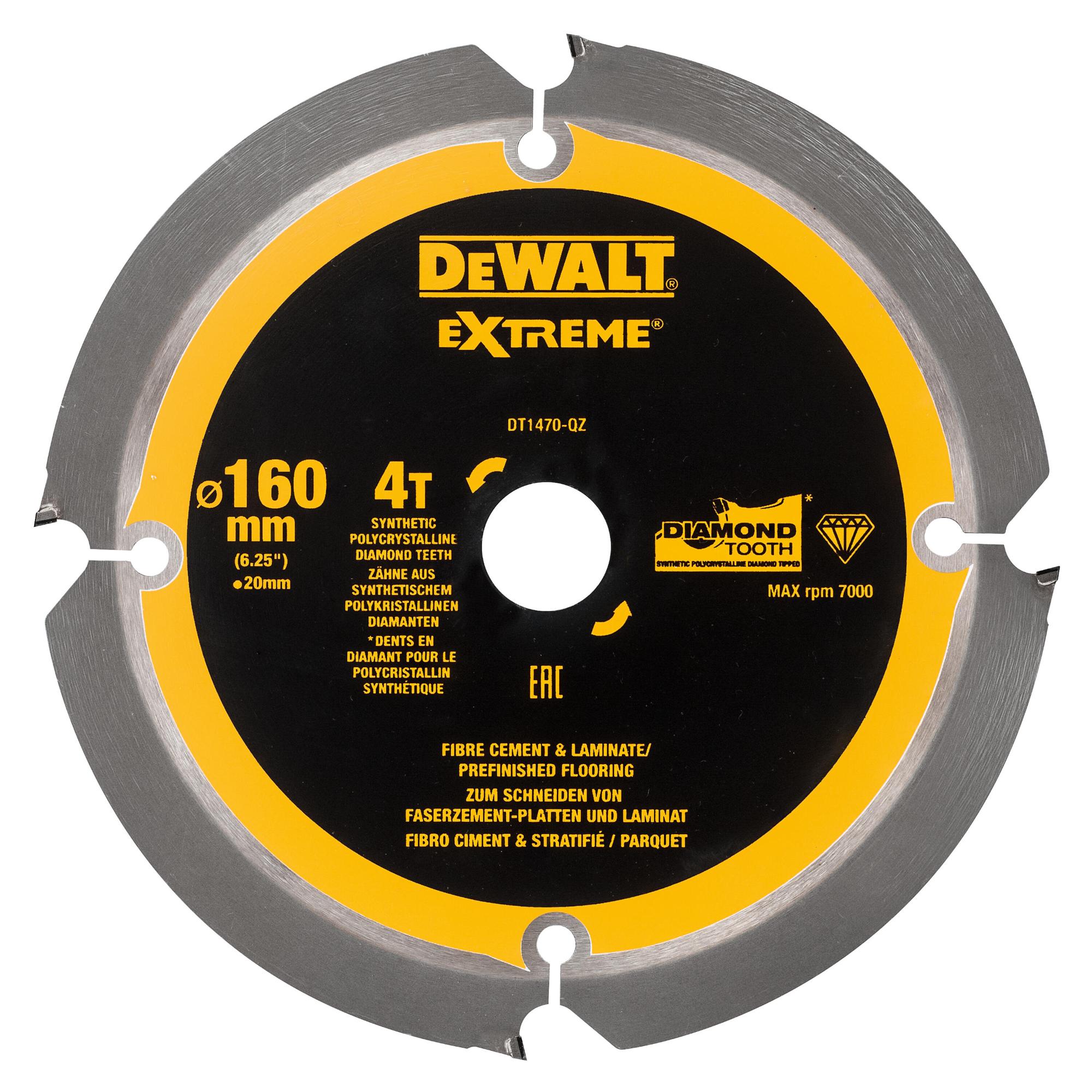 Kotúč rezný 160/20 4z rez 1,4/1,8 na cementovo-vláknité dosky DEWALT DT1470
