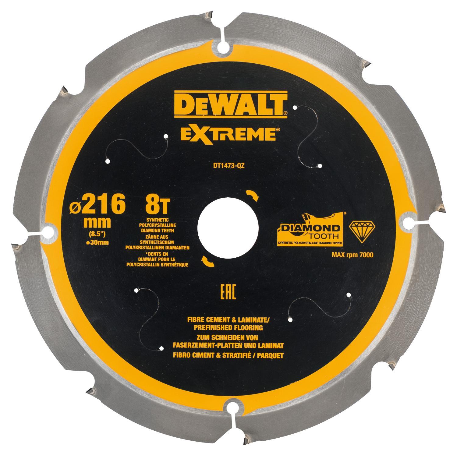 Kotúč rezný 216/30 8z rez 1,5/2,0 na cementovo-vláknité dosky DEWALT DT1473