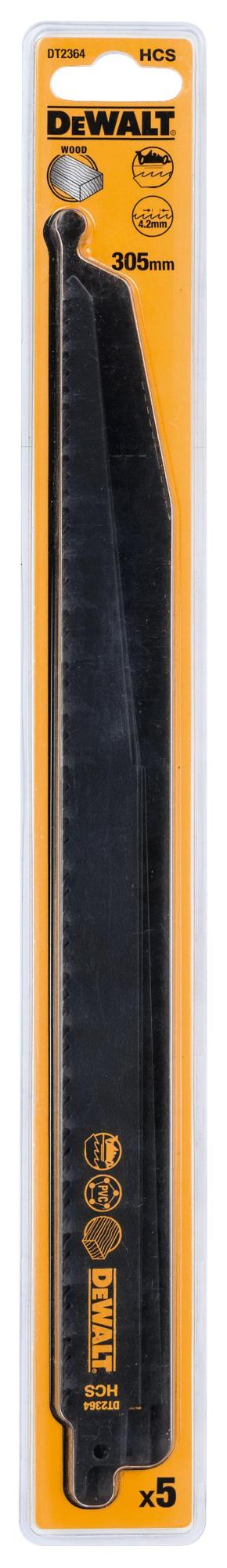 LIST PÍLOVÝ JEMMNE A RYCHLE REZY DREV PLAST305MM 5KS DEWALT DT2364