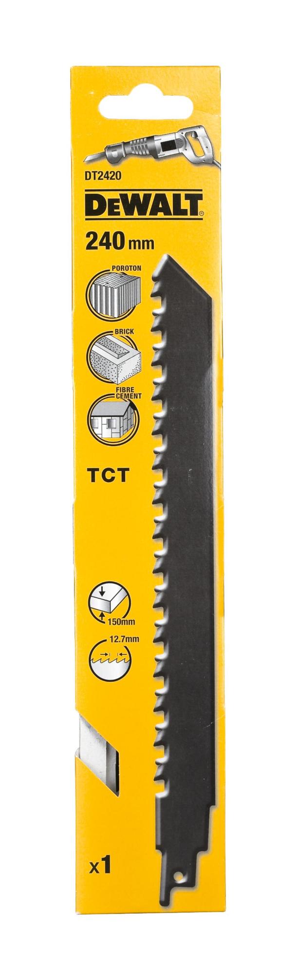 LIST PÍLOVÝ 240MM TEHLY,POROBETON 1ks DEWALT DT2420