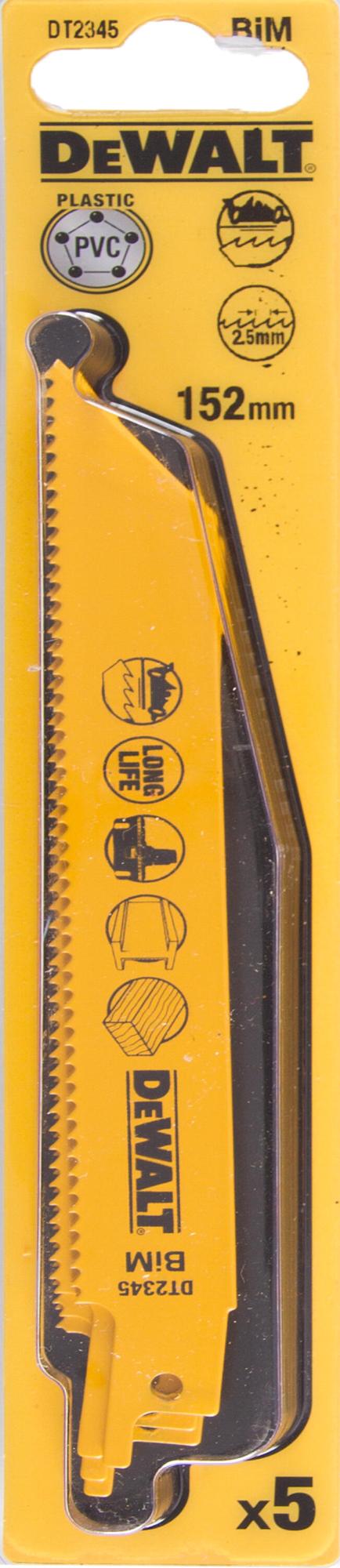 List pílový drevo s klincami, hliník pre AKU píly 152mm 5ks DEWALT DT2345