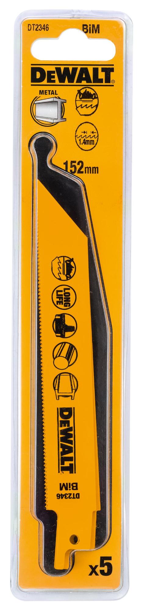List pílový na kov 152mm pre AKU píly 5ks DEWALT DT2346