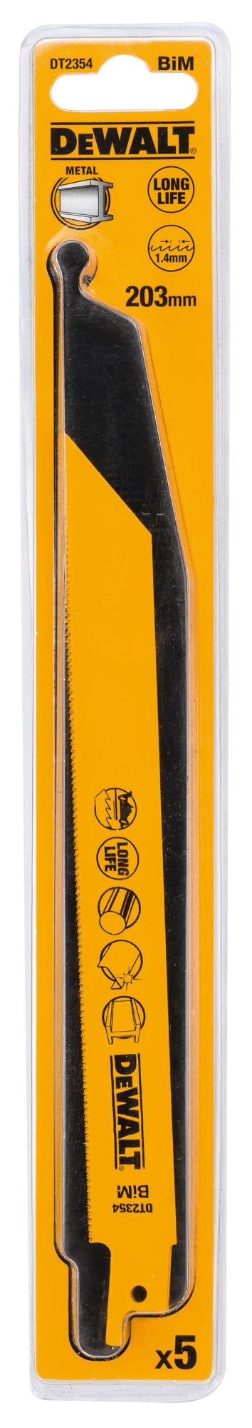 LIST PÍLOVÝ DO KOVU A PLECHU 203MM 5ks DEWALT DT2354