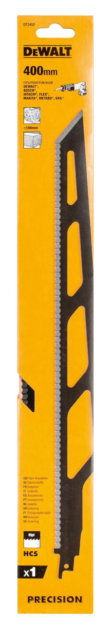 List pílový na izolácie pre mečové píly 400 mm (1ks) DEWALT DT2452
