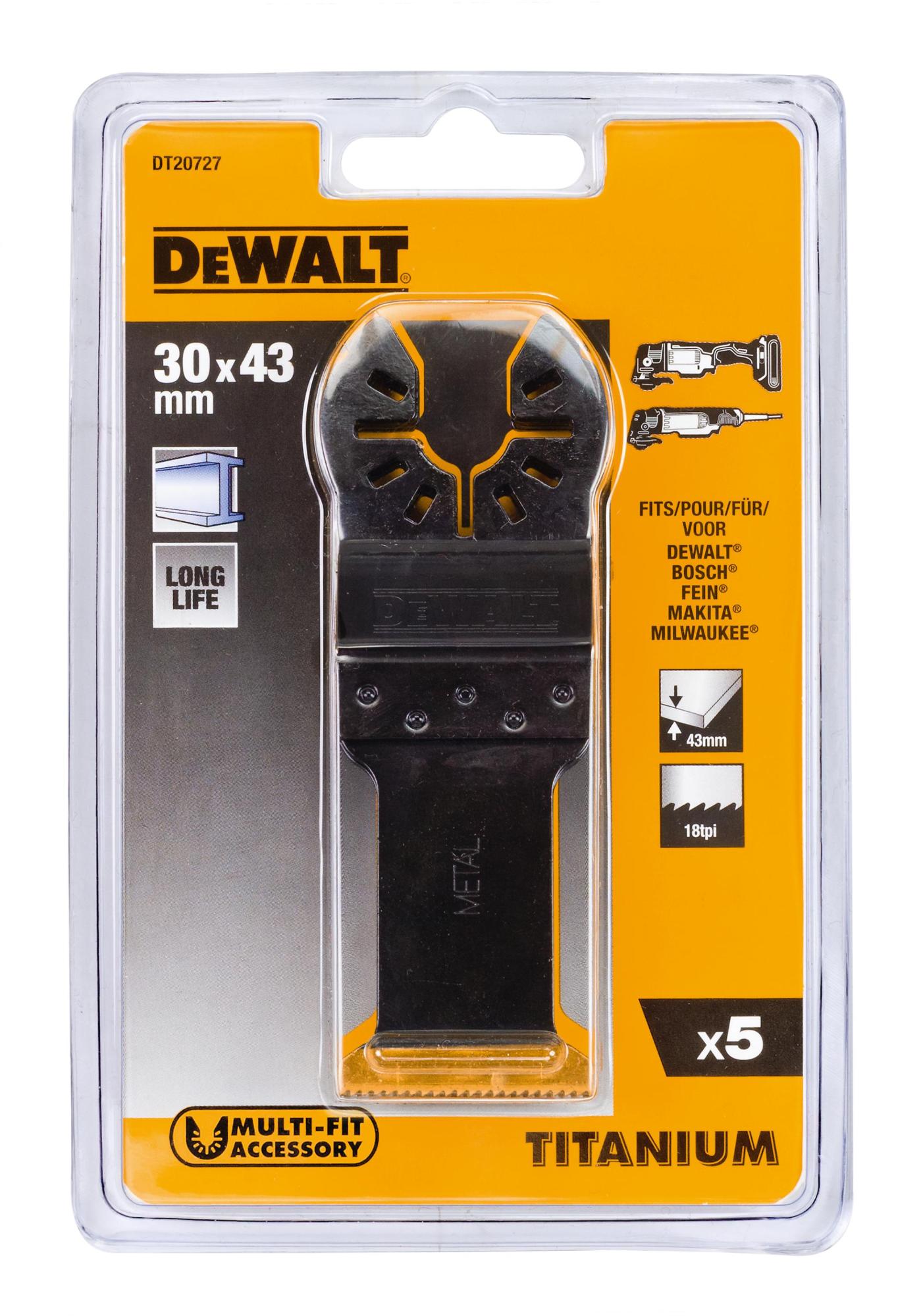 Sada pilových listov titán 43x30mm na kov 5ks (DT20707) DEWALT DT20727