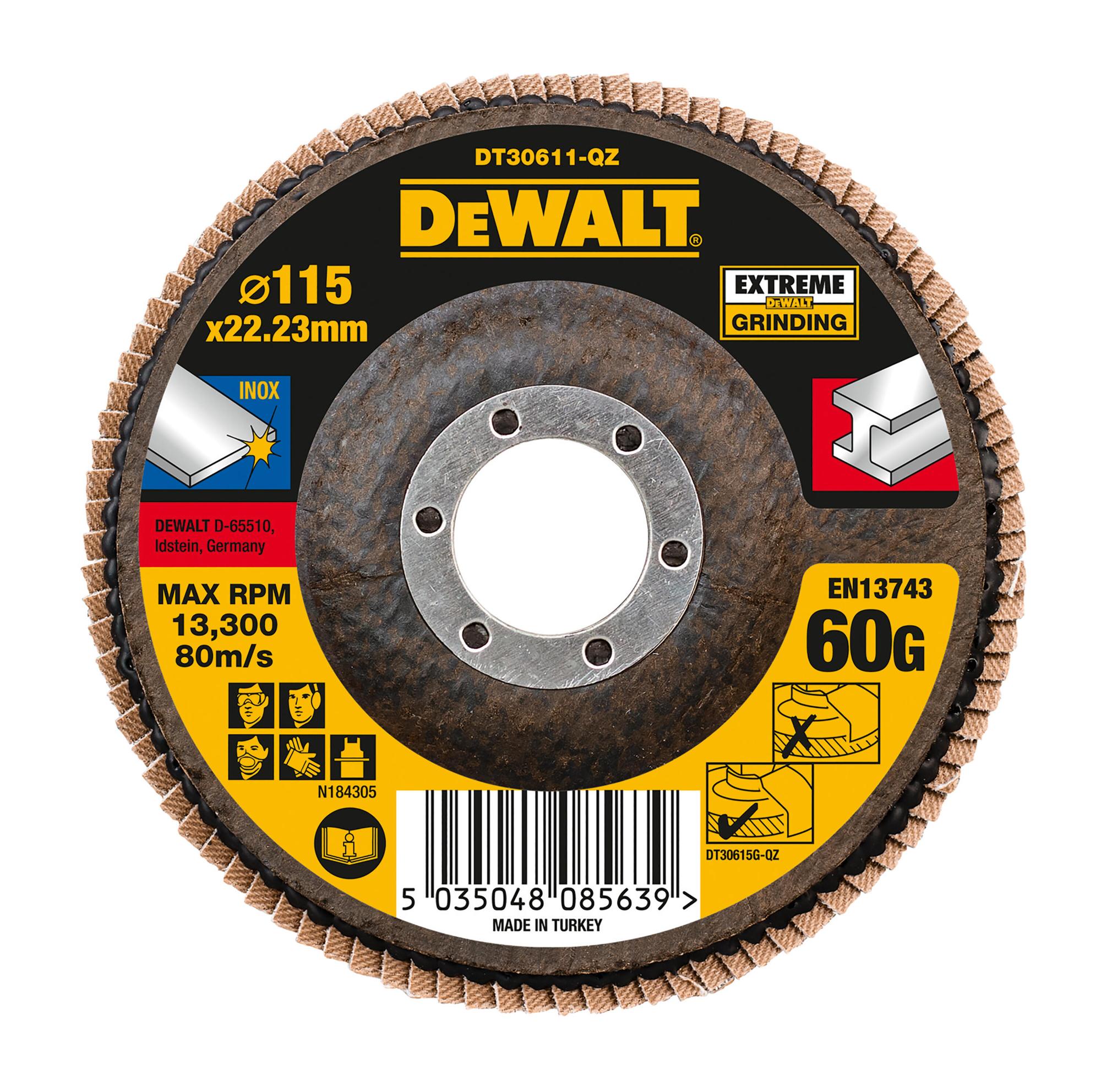 Kotúč brúsny lamelovací na kov 115x22,2mm 60G DEWALT DT30611