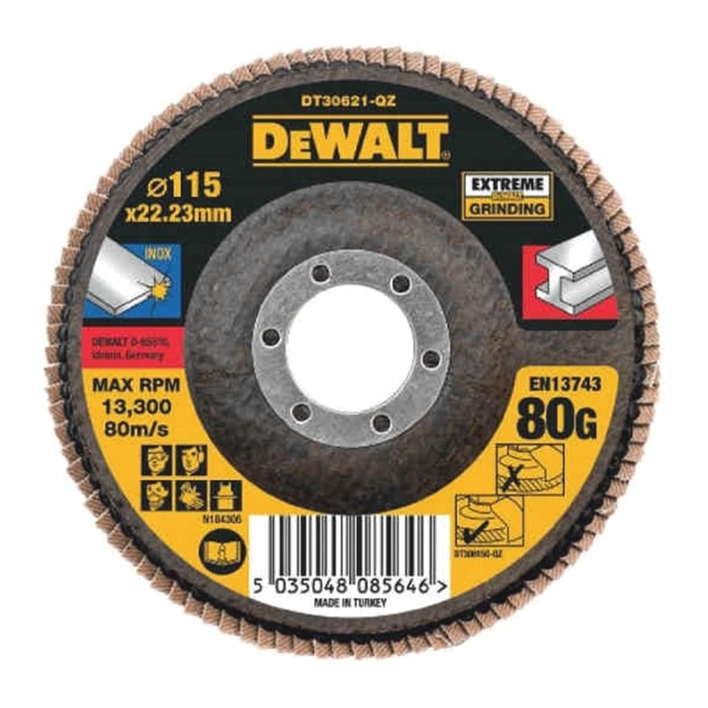 Kotúč brúsny lamelovací na kov 115x22,2mm 80G DEWALT DT30621