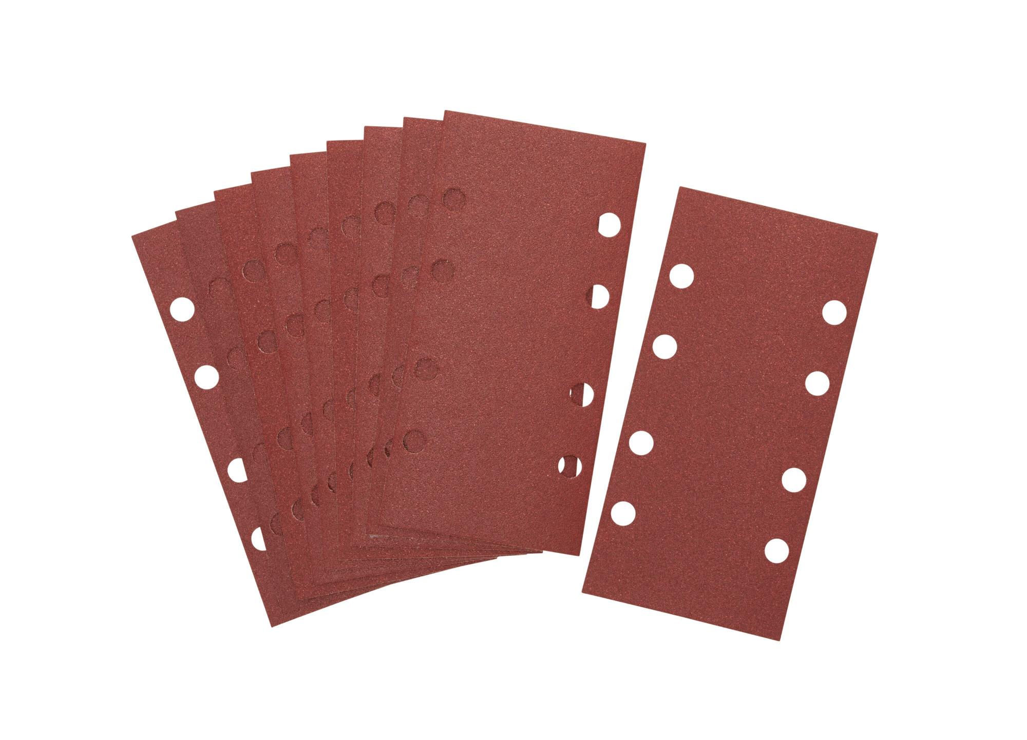 Papier brúsny 93x190mm P180 dierovaný suchý zips 10ks DEWALT DT8623