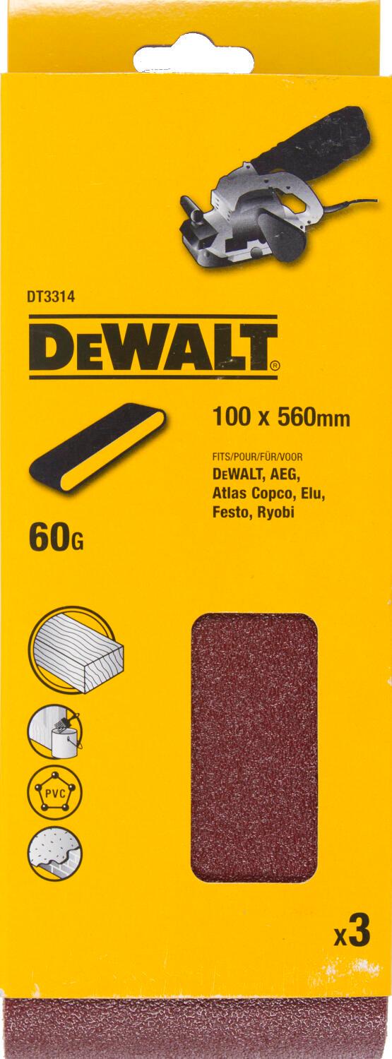 Pás brúsny 100x560mm K60 3ks DW650/DW650E DEWALT DT3314