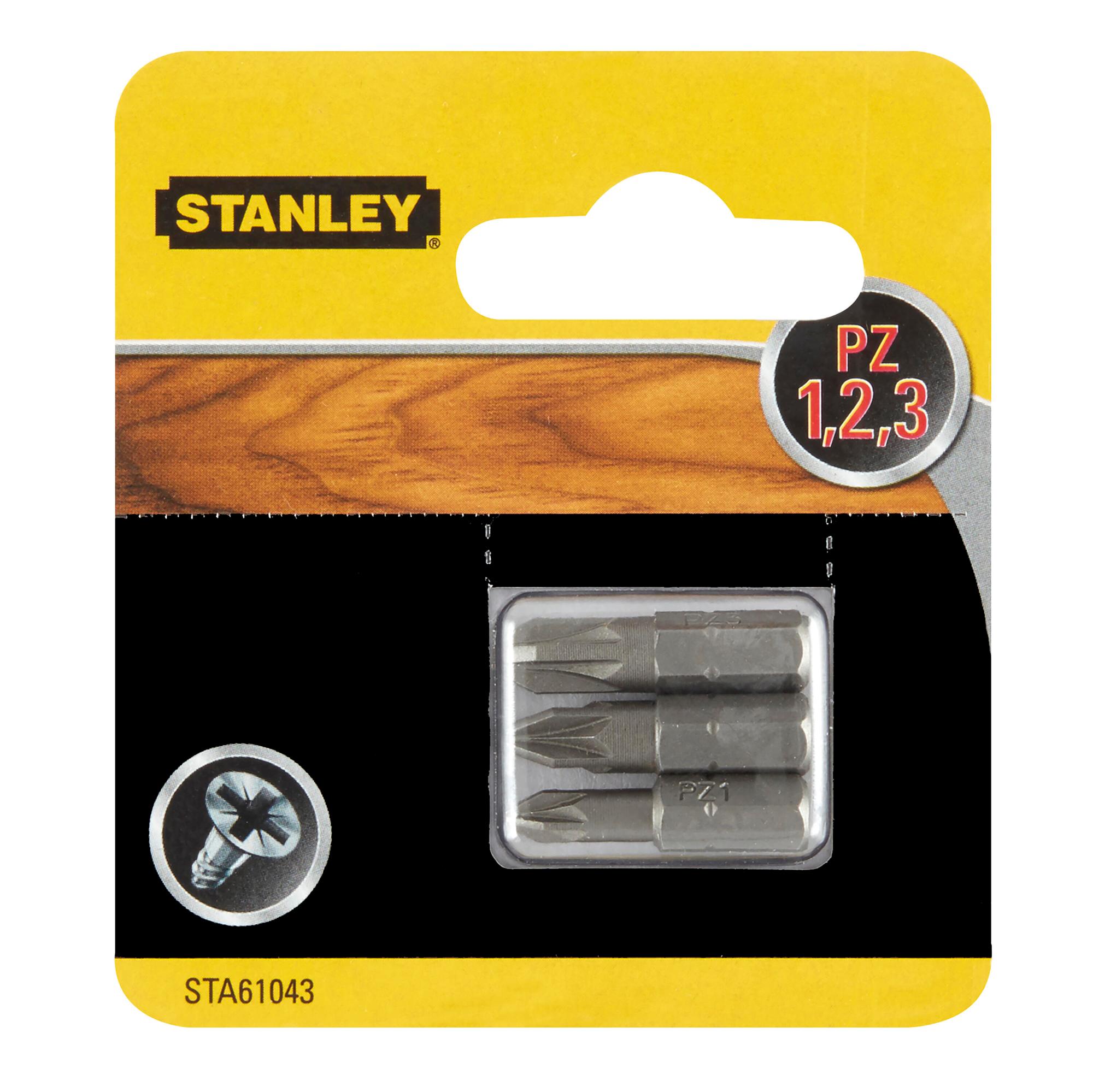 Bit skrutkovací PZ1-2-3 x 25mm, sada 3ks FATMAX STA61043