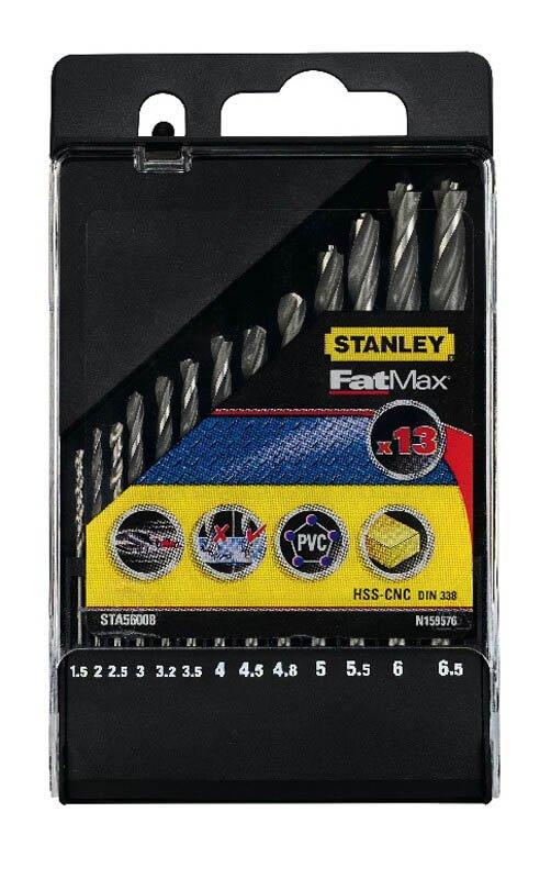 Vrták presný do kovu, pr.1,5-6,5mm (prírastok po 0,5mm), 13-dielna sada FATMAX STA56008
