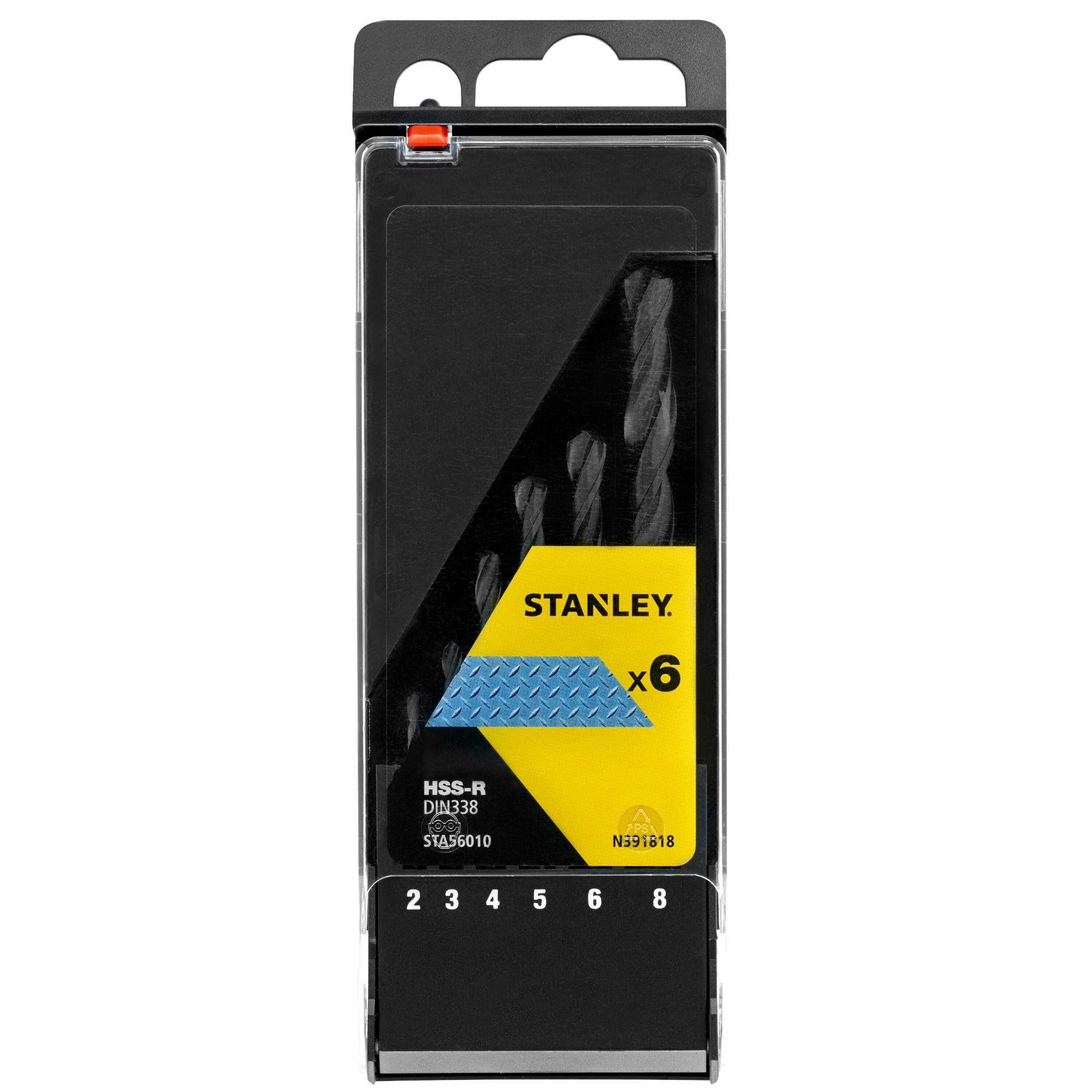 Vrtáky HSS-R pr.2-8mm (prírastok po 1mm), sada 6ks FATMAX STA56010