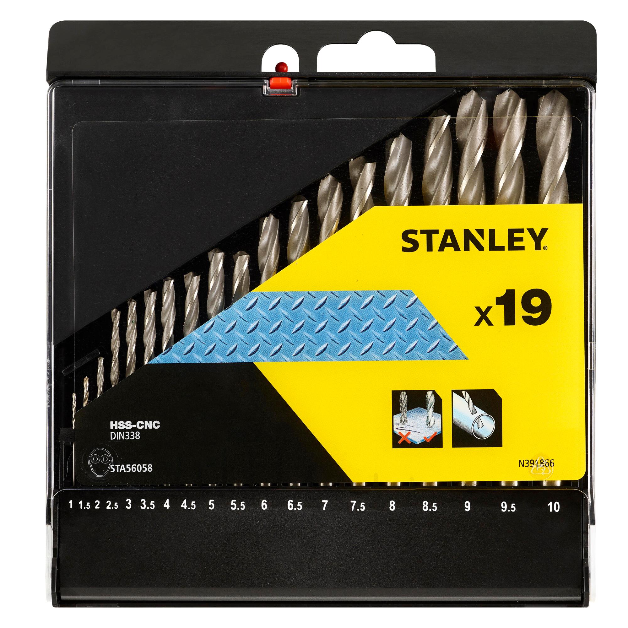 Vrtáky HSS-CNC pr.1-10mm (prírastok po 0,5mm), sada 19ks FATMAX STA56058