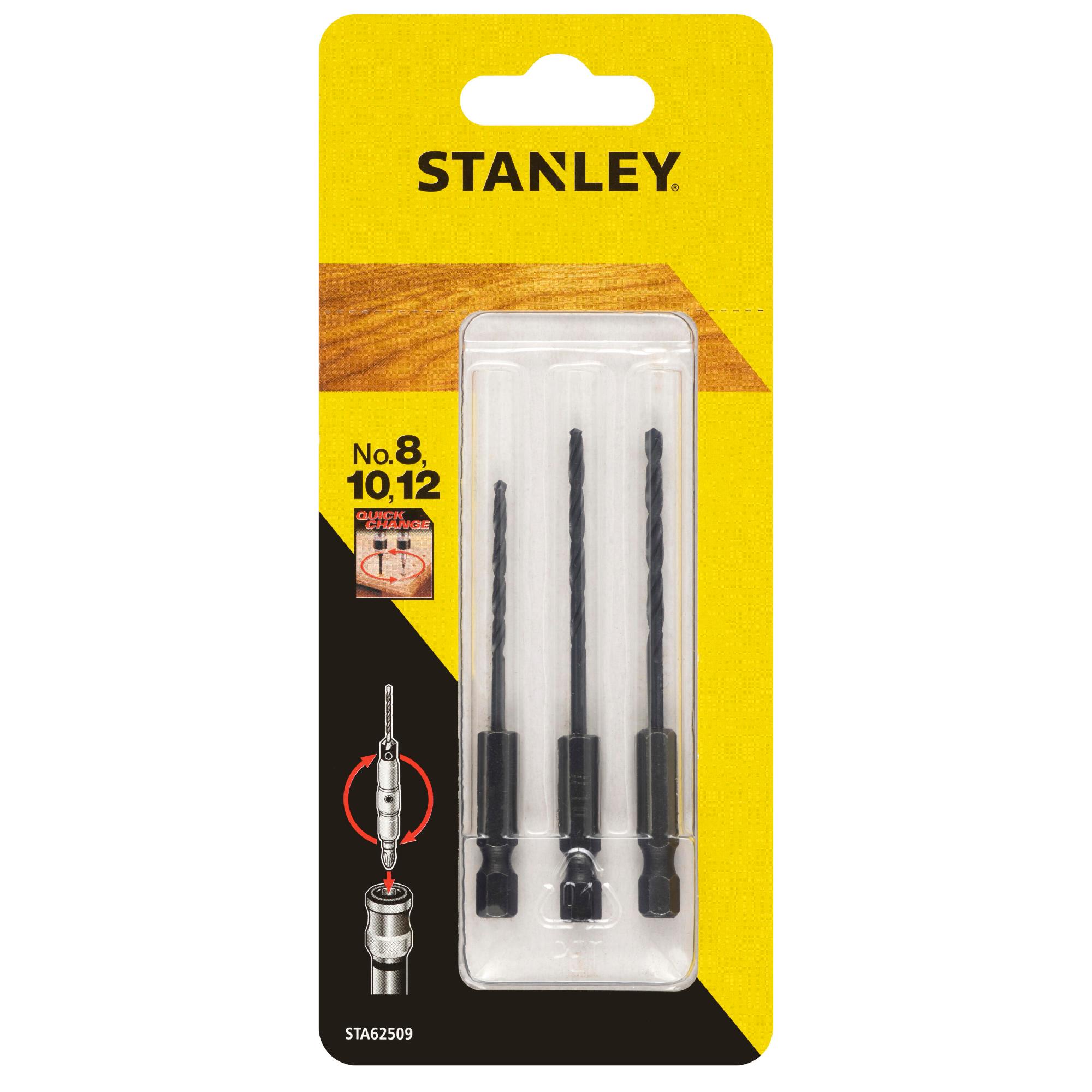 Vrtáky s 6-hr. stopkou a výhlbníky, vrtáky pr.4-5-6mm, výhlbníky 8-10-12 FATMAX STA62509
