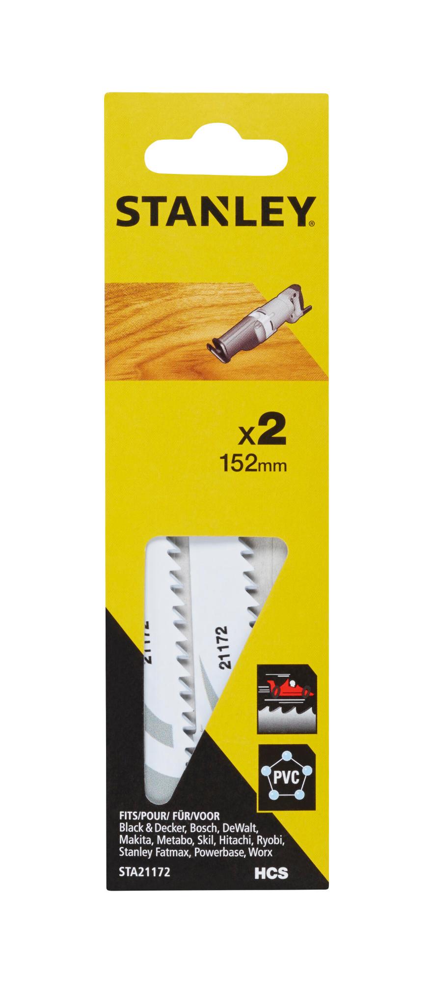 List pílový na mečovú pílu, HCS, na drevo a plast, dl. 152mm, rozstup 4mm, 2ks FATMAX STA21172
