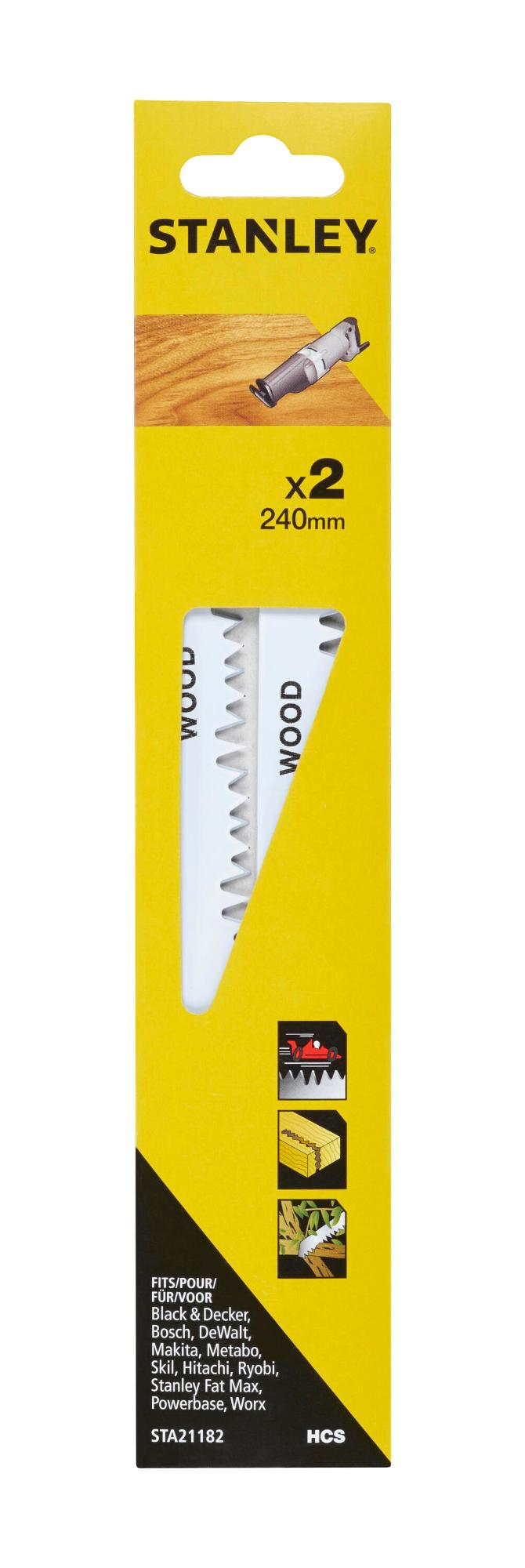 List pílový na mečovú pílu, HCS, na konáre, dl.240mm, rozstup 5-6,5mm, 2ks FATMAX STA21182