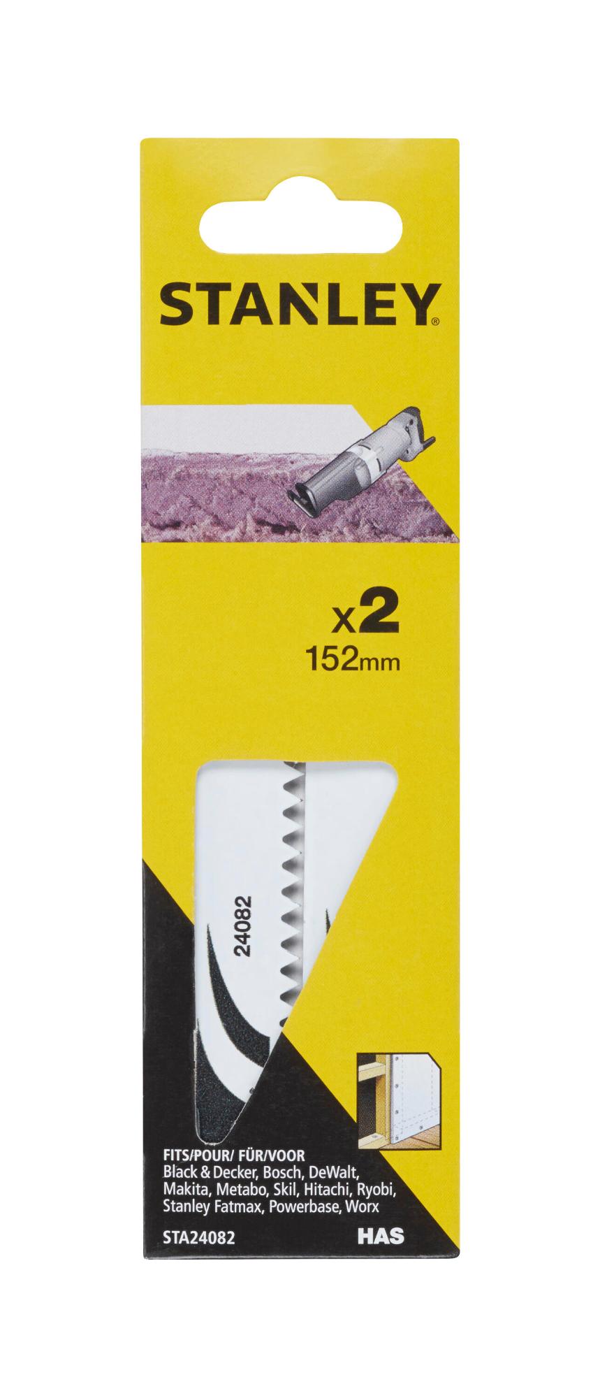 List pílový HAS, do muriva a pórobetónu na mečovú pílu, dl. 152mm, rozstup 4,2mm 2ks FATMAX STA24082