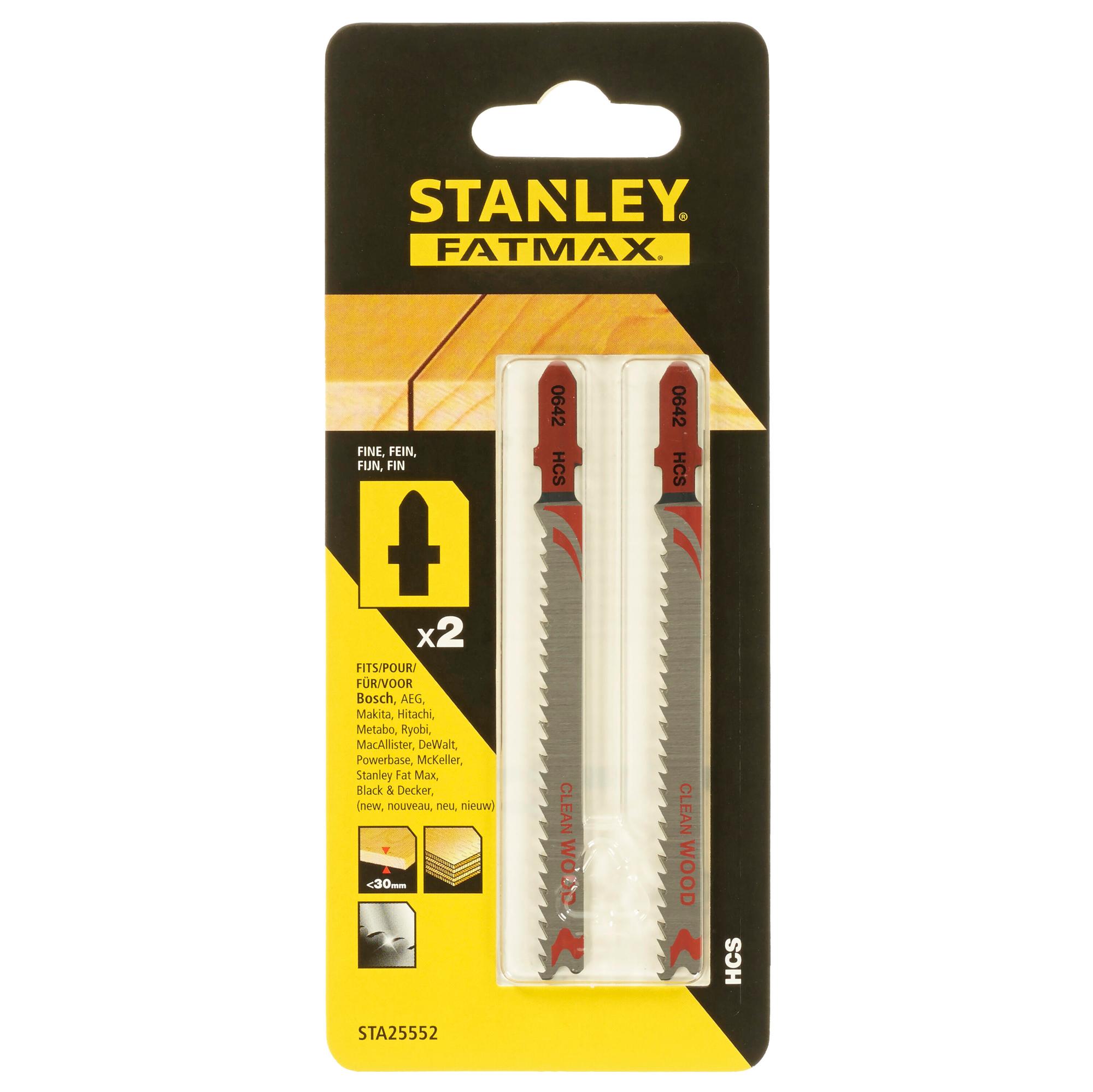 List pílový do dreva, HCS, úchyt "U", hr.<60mm, rozstup 2,7mm, dl.92-70mm, 2ks FATMAX STA25552