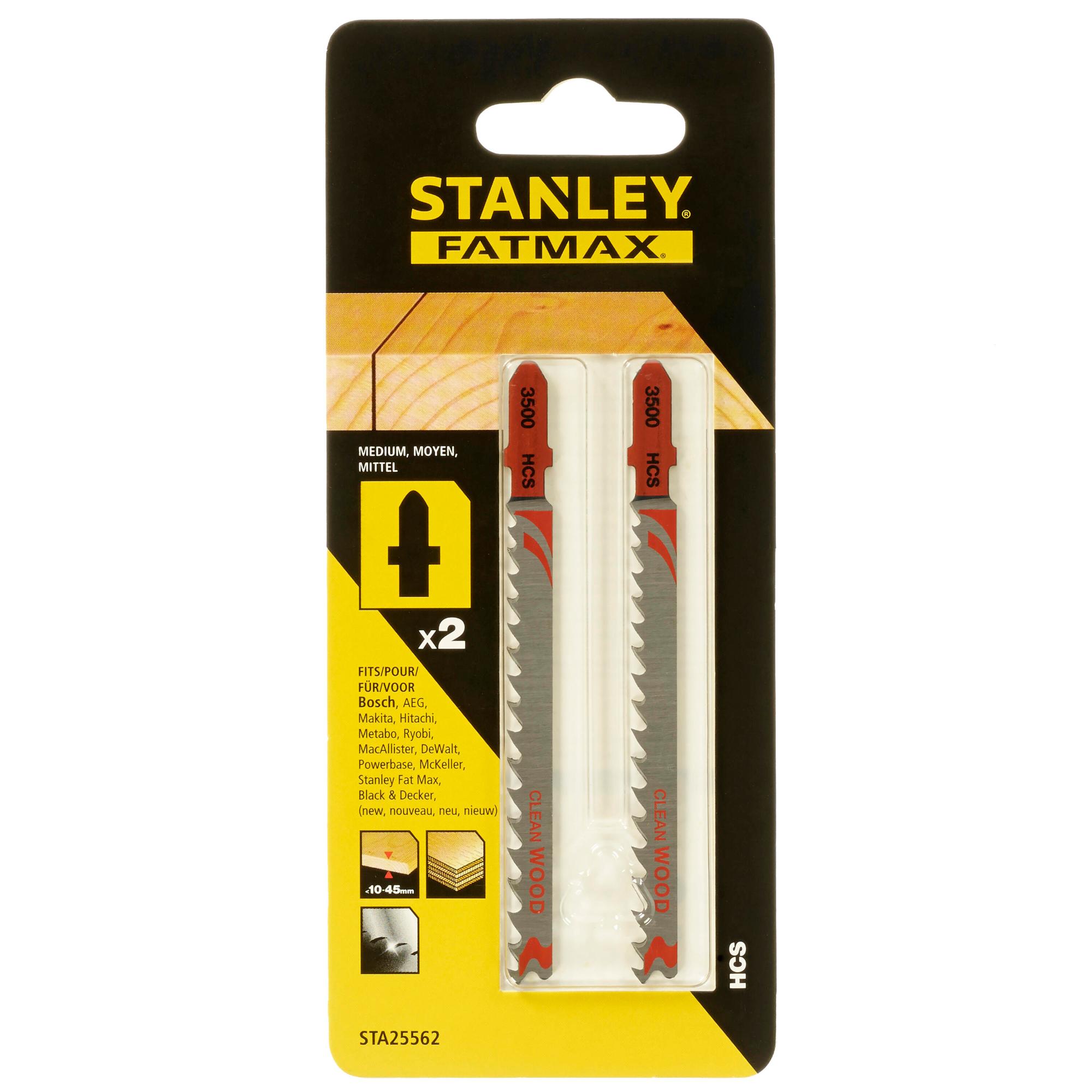 List pílový do dreva, HCS, úchyt "T", hr.10-45mm, rozstup 4,0-5,2mm, dl. 100-68mm, 2ks FATMAX STA25562