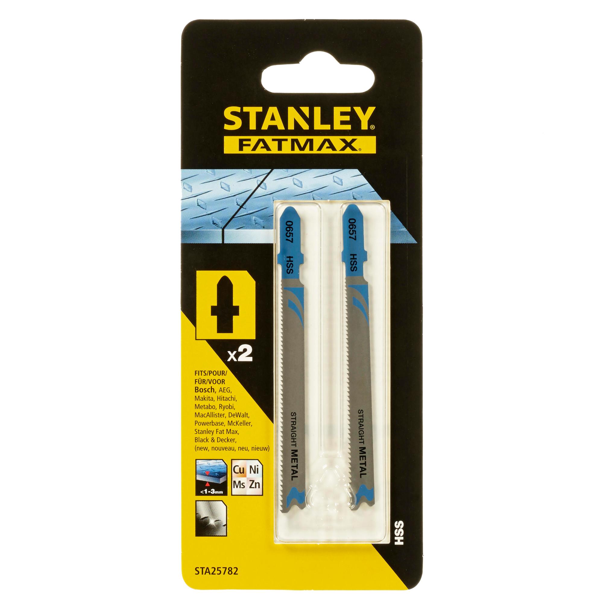 List pílový HSS, úchyt. "T", na kovy, rozstup 1,1-1,5mm, dl. 92-67mm, 2ks FATMAX STA25782