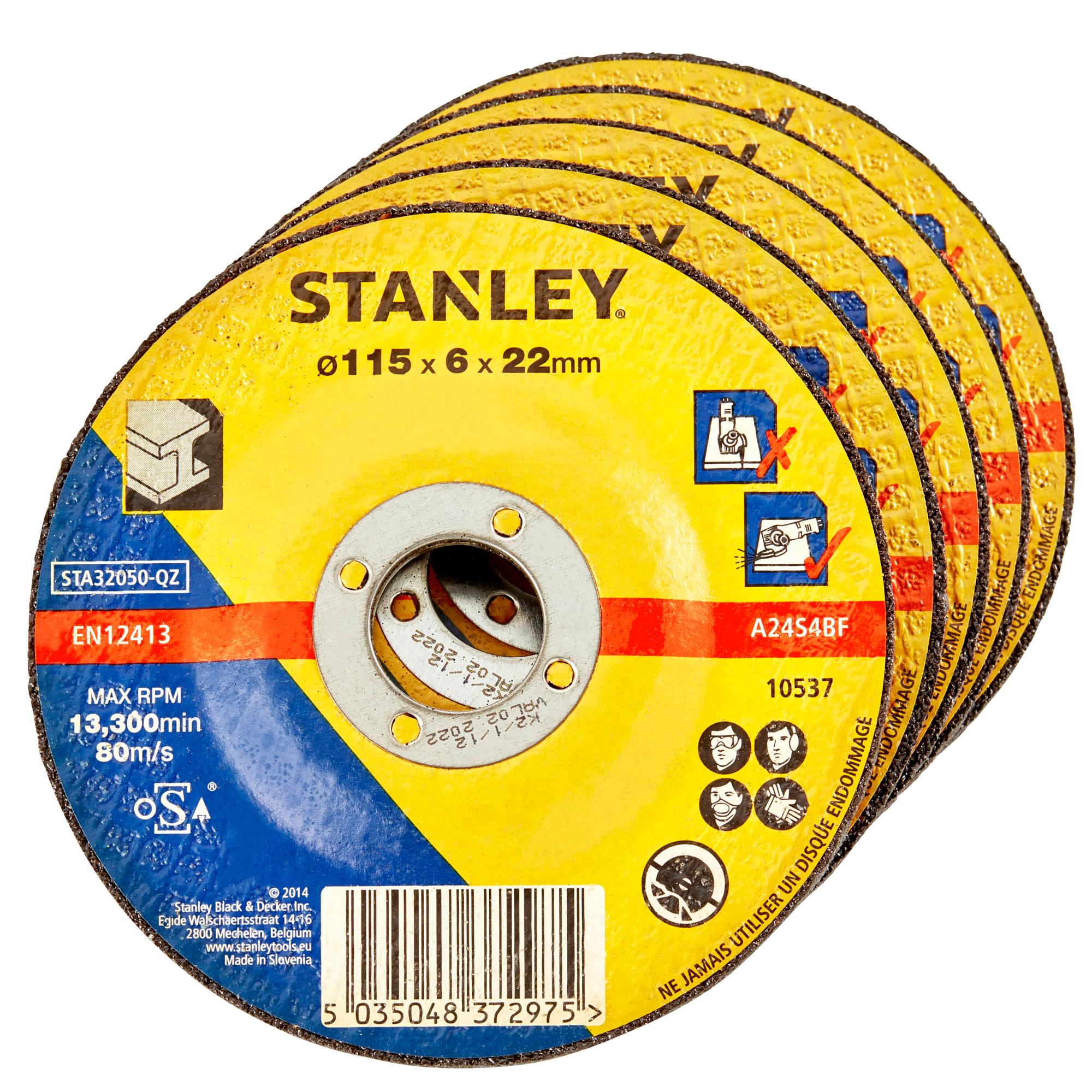 Kotúč brúsny na kov 115x22x6mm vypuklý 5ks FATMAX STA32056