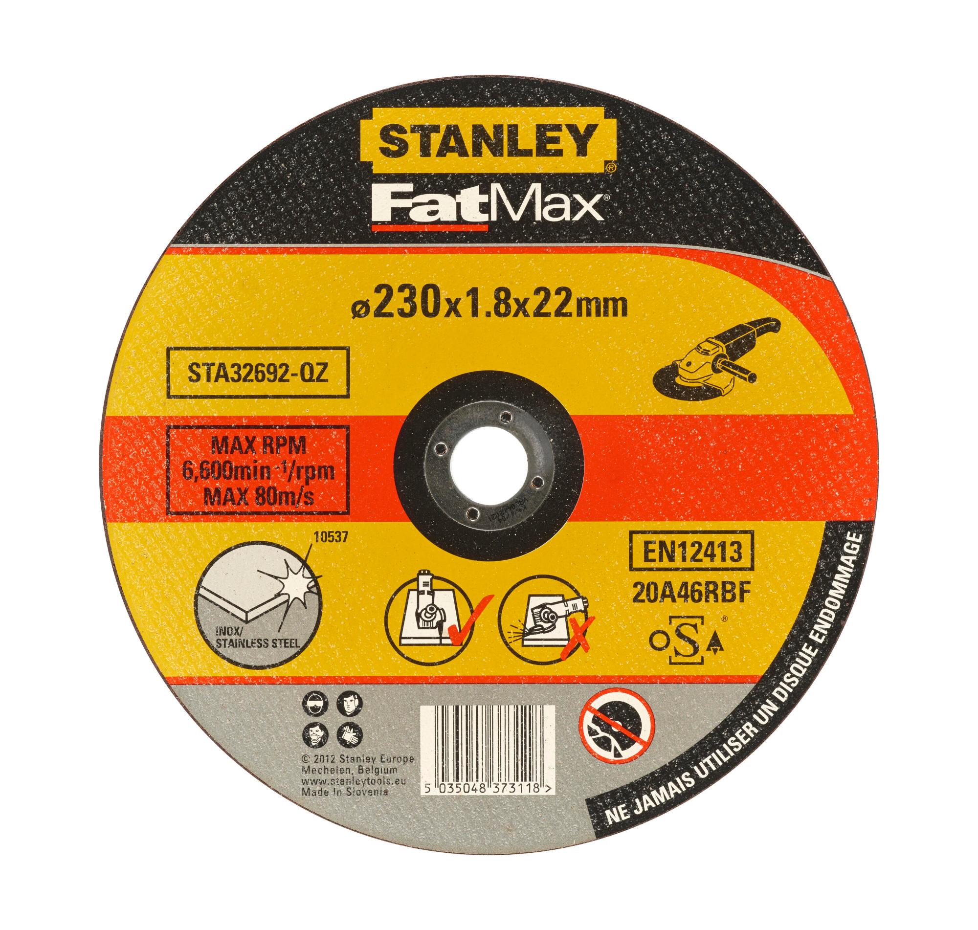 Kotúč rezný na nerez oceľ pr.230x22,2mm, hr.1,8mm, 1ks FATMAX STA32692