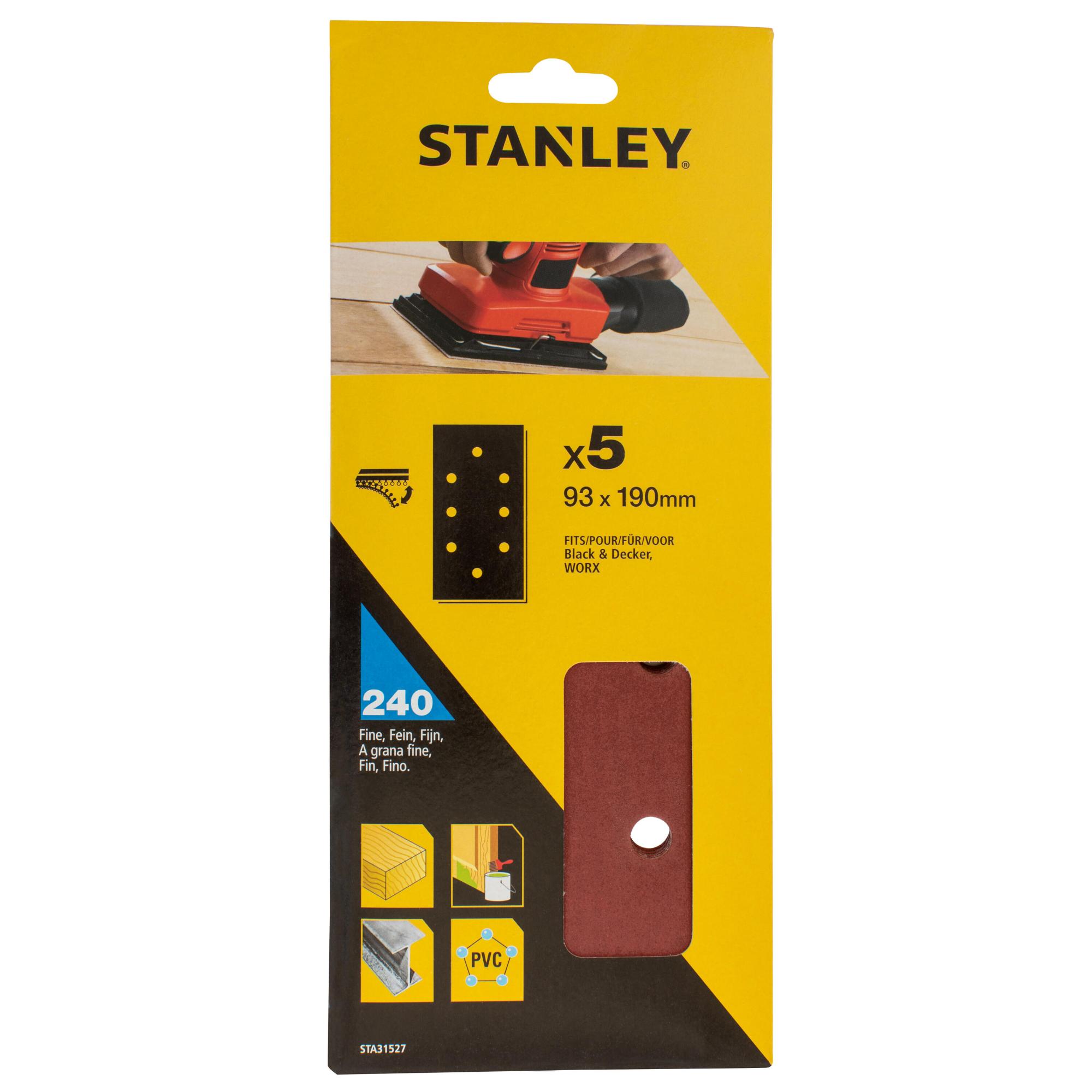Papier brúsny dierovaný 93x190mm P240, 5ks, suchý zips, pre B+D FATMAX STA31527