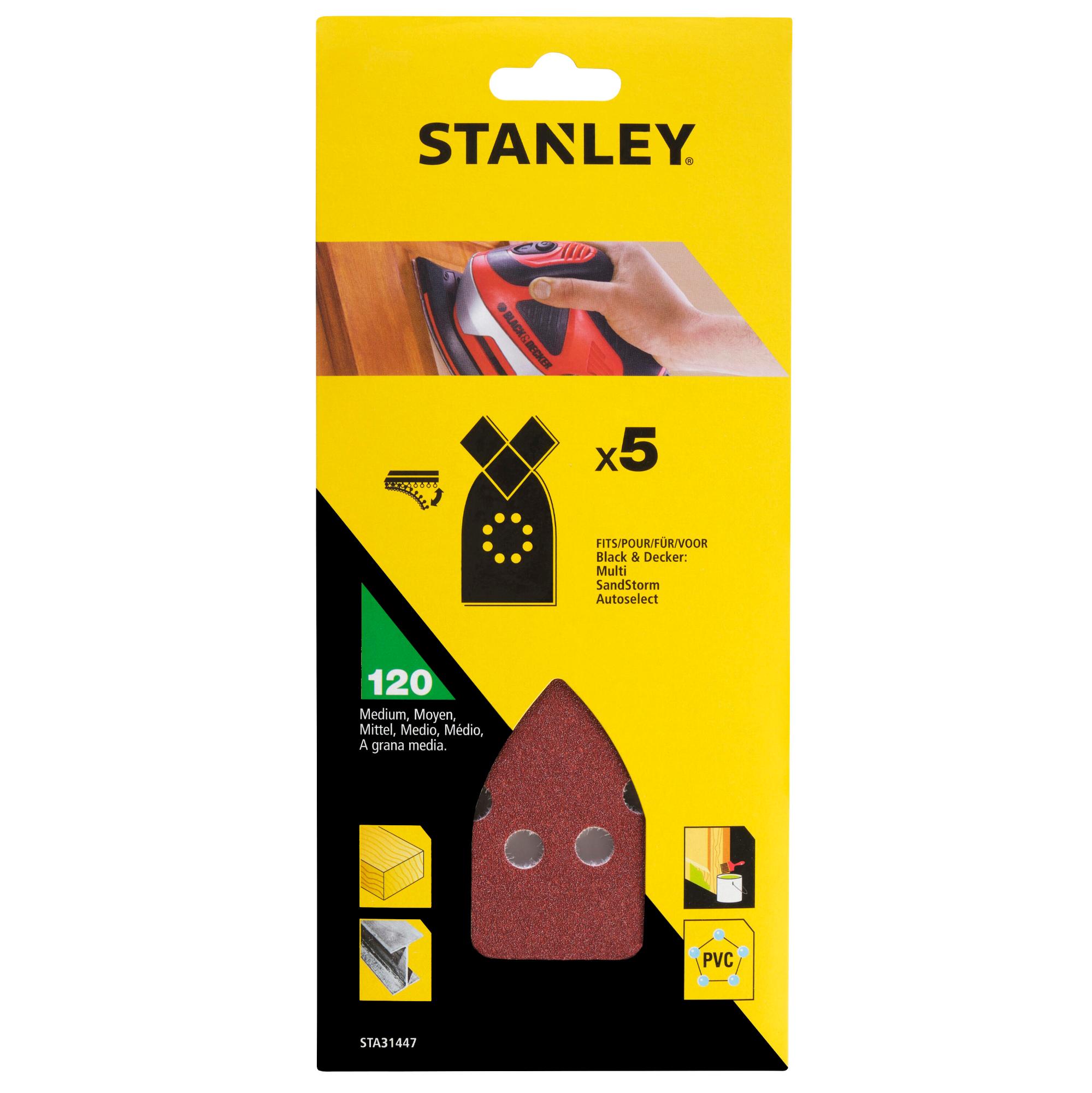 Papier brúsny na multibrusku žehlič. tvar dierov., P180, 5ks, suchyý zips,pre B+D FATMAX STA31447