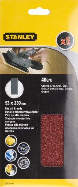Papier brúsny nedierovaný 93x230mm P40 5ks FATMAX STA31091