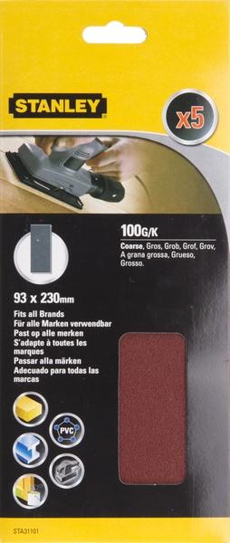 Papier brúsny nedierovaný 93x230mm P100 5ks FATMAX STA31101