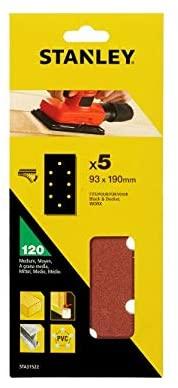 Papier brúsny dierovaný 93x190mm P120, 5ks, suchý zips, pre B+D FATMAX STA31522