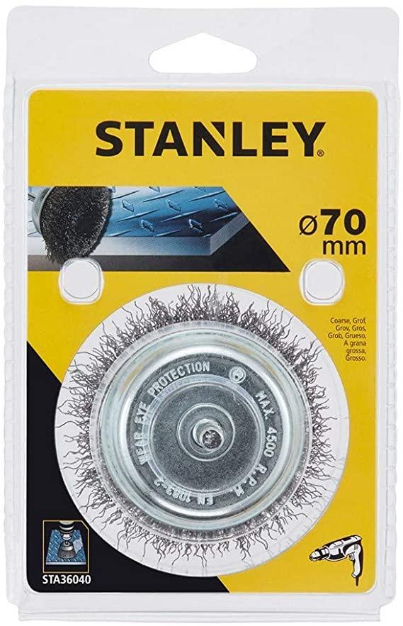 Kefa do vŕtačky, oceľová vlnitá hrnčeková, stopka pr.8mm, hrubý, pr.75mm FATMAX STA36040