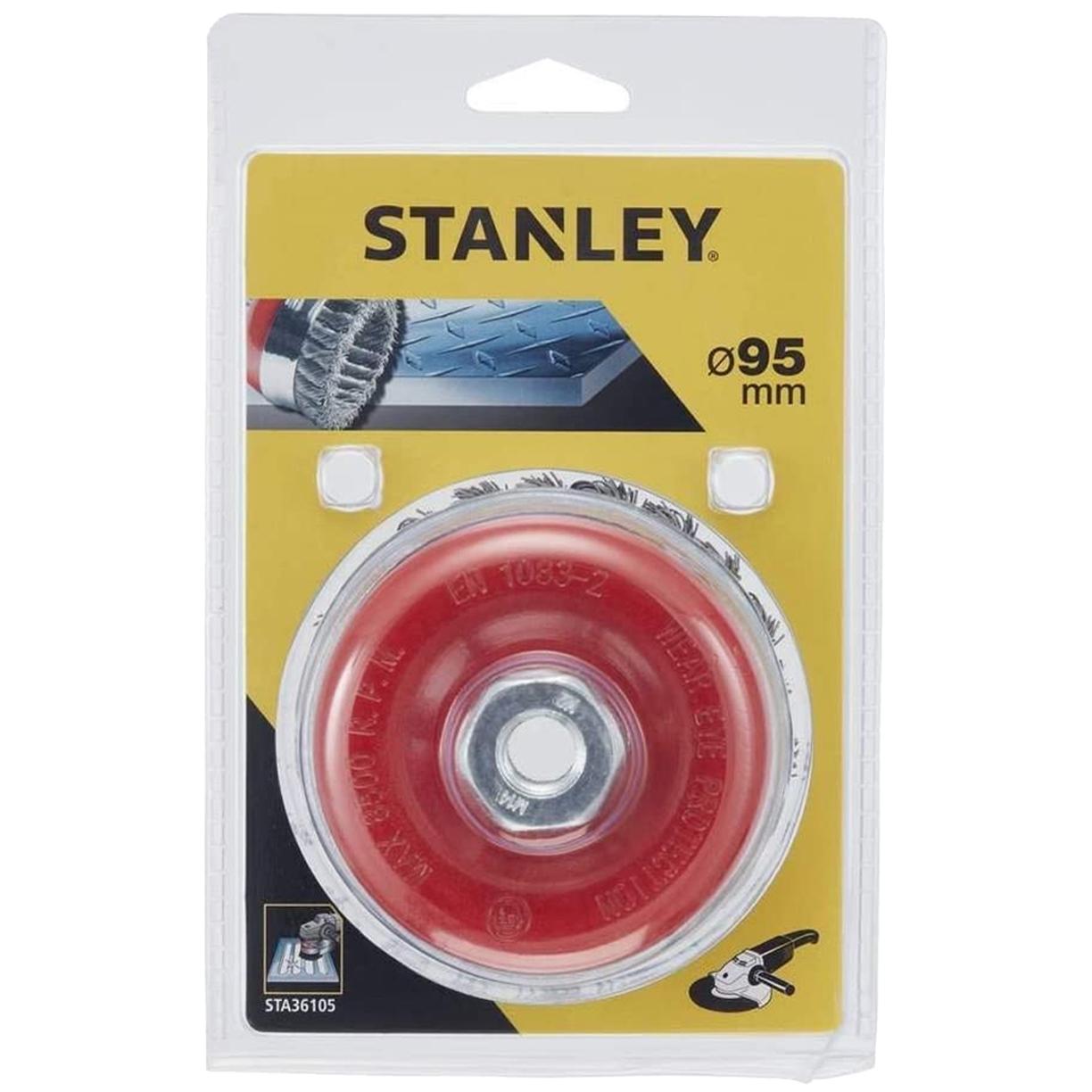 Kefa na uhl. brúsky, oceľová vrkočová hrnčeková, pr.95mm M14 FATMAX STA36105