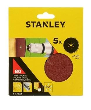 Papier brúsny pre vŕtačku na oporný tanier 125mm P80 5ks FATMAX STA32006