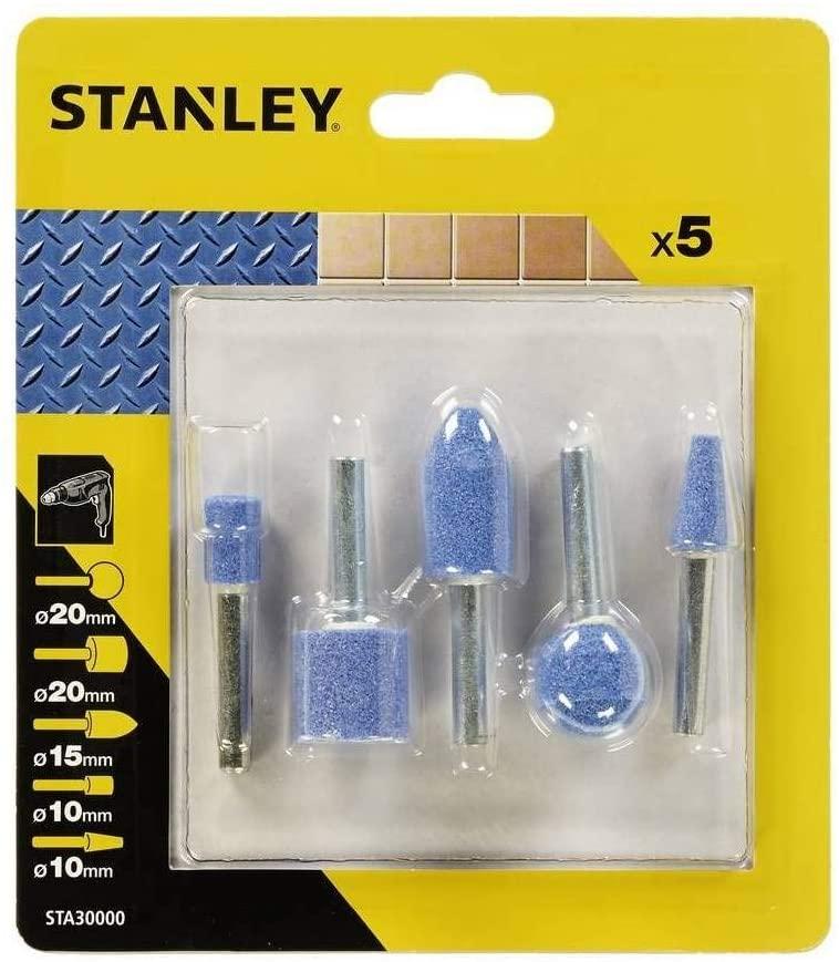 Teliesko brúsne do vŕtačky (guľov. 20mm, valcové 15 a 20mm, oválne 10mm, kónické 10mm, stopka 6mm) FATMAX STA30000