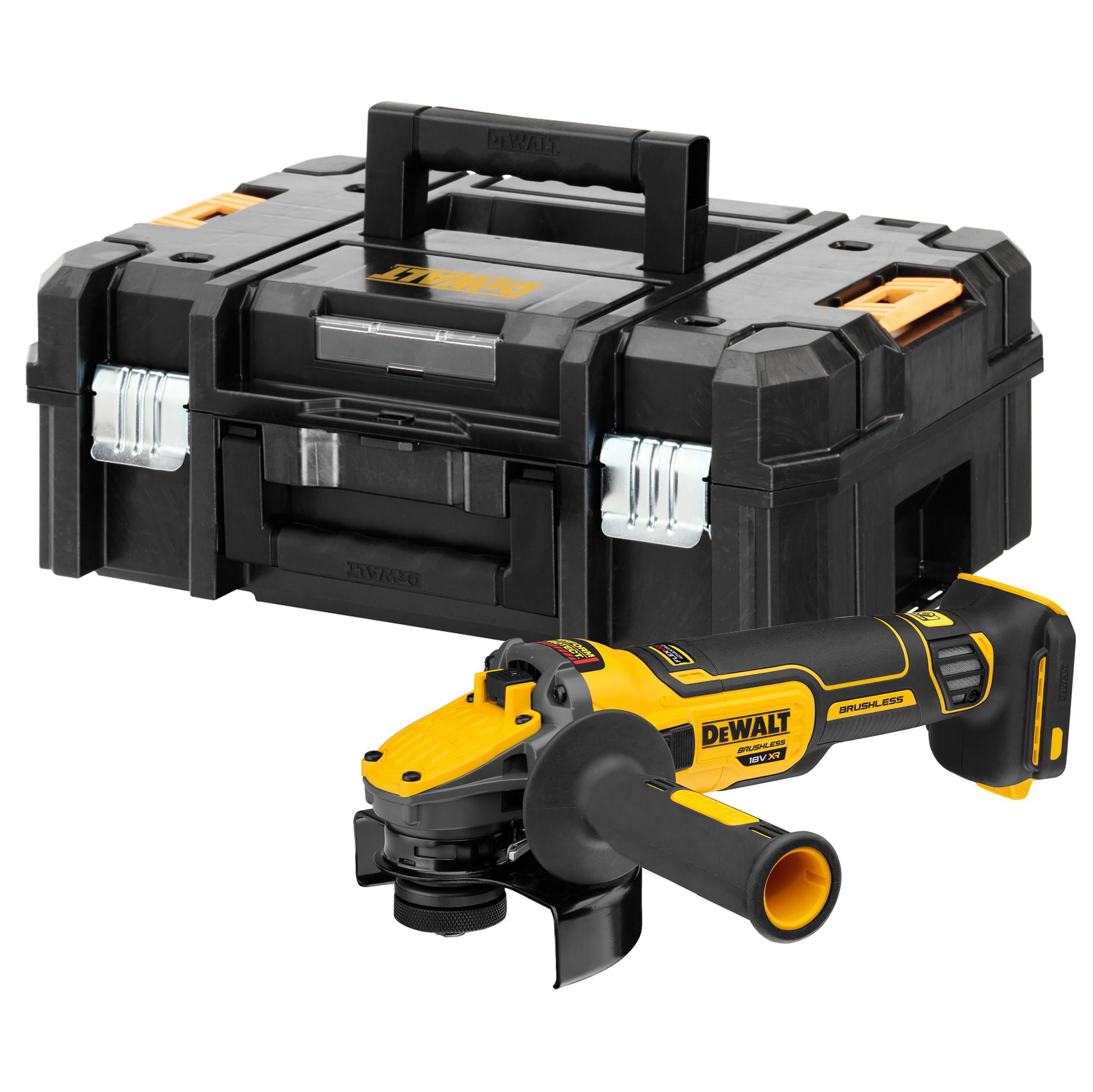 Brúska uhlová 125mm 18V FLEXVOLT Tstak bez AKU bezuhlíková DEWALT DCG409NT