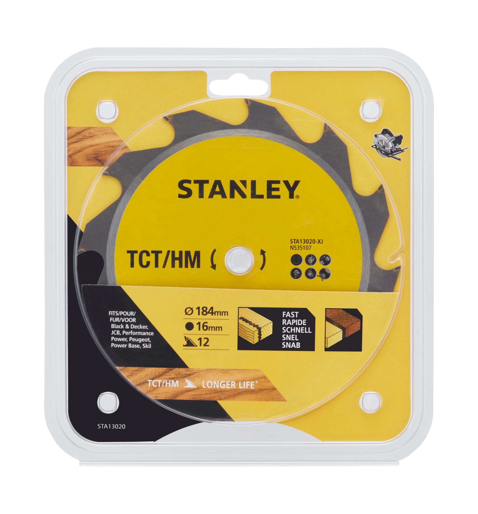 Kotúč pílový, pozdĺžne rezanie, TCT/HM, pr.184x16mm 12 zubov FATMAX STA13020