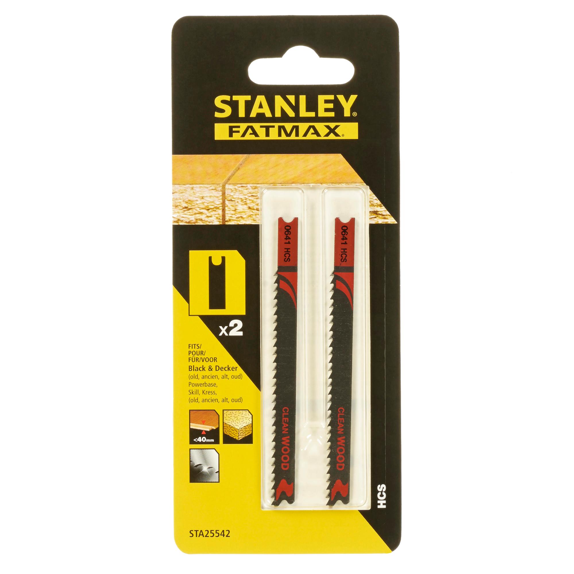 List pílový do dreva, HCS, úchyt "U", zuby smerom dole, hr.<40mm, 2ks FATMAX STA25542