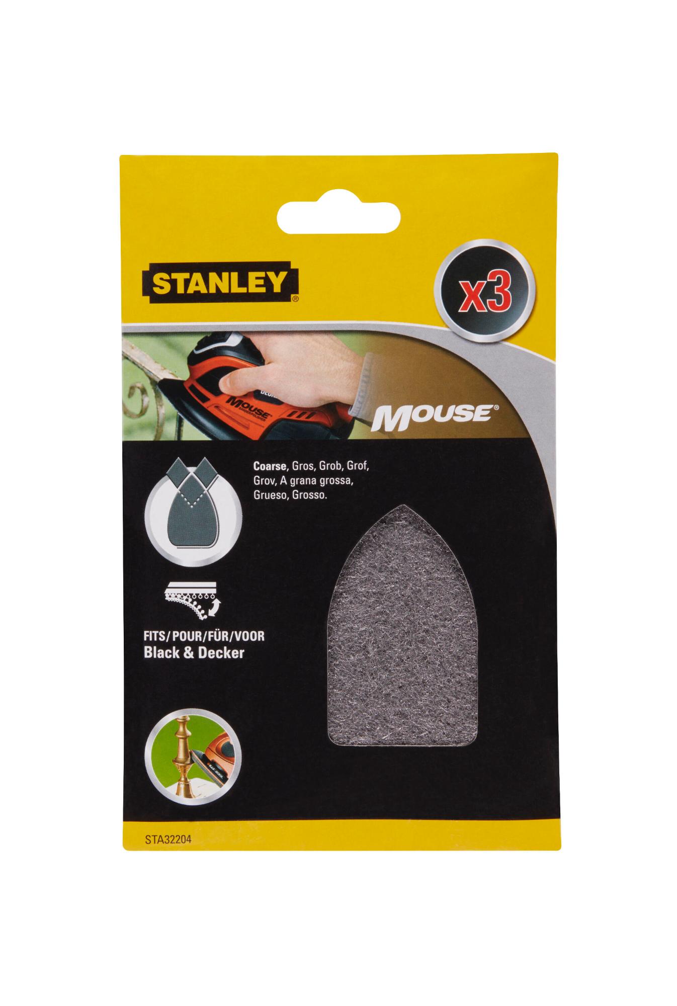 Rúno brúsne Mouse, suchý zips, hrubé, B+D Mouse, 3ks FATMAX STA32204