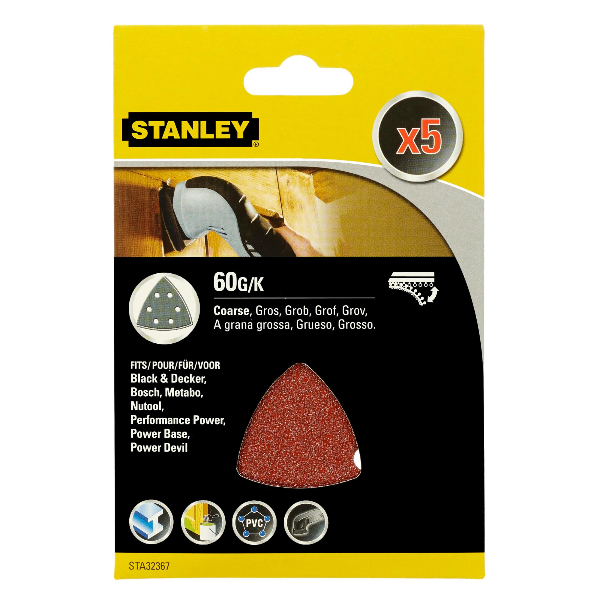 Papier brúsny 93x93mm P60 dierovaný zips 5ks delta brúsky FATMAX STA32367