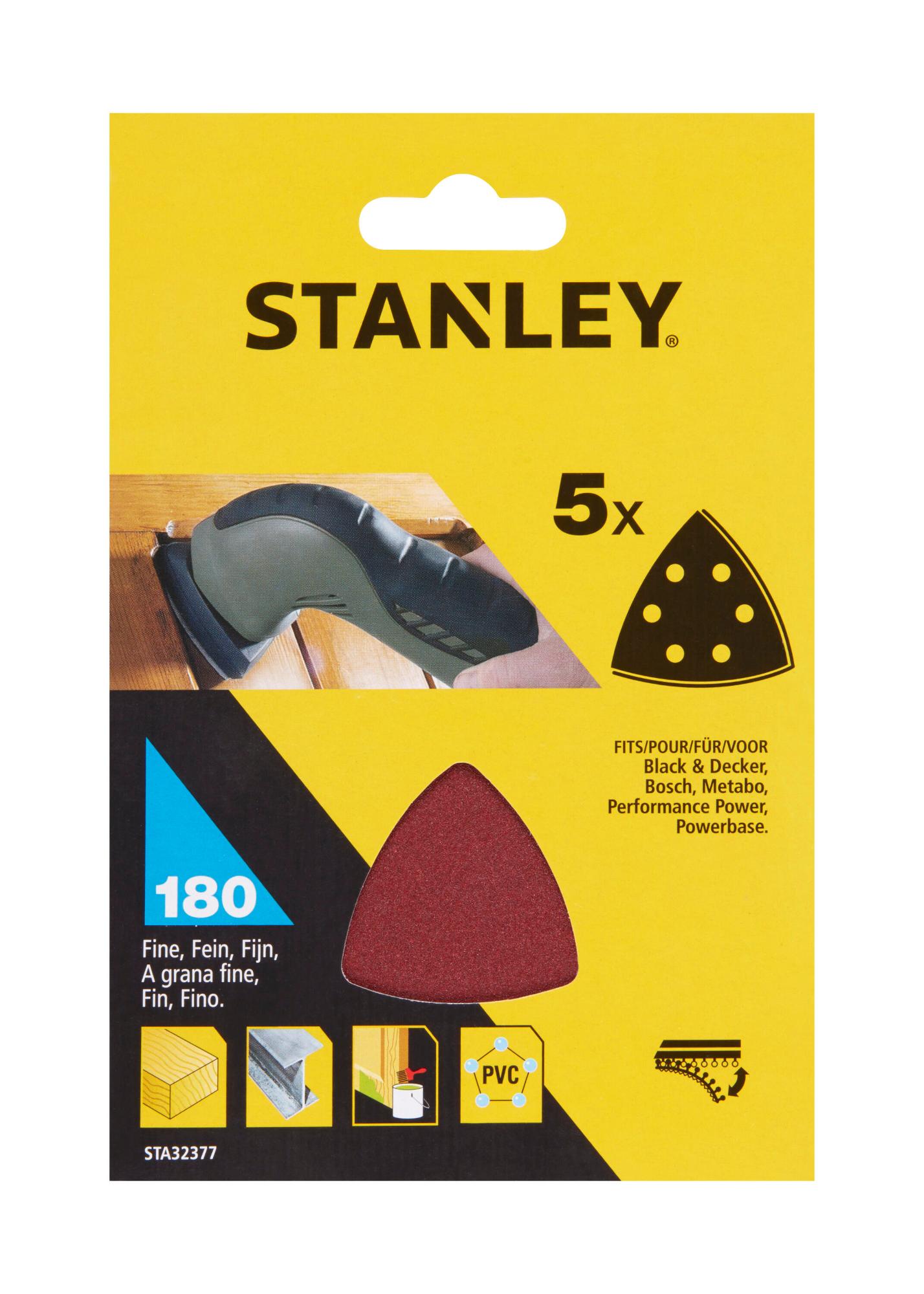 Papier brúsny 93x93mm P180 dierovaný zips 5ks delta brúsky FATMAX STA32377