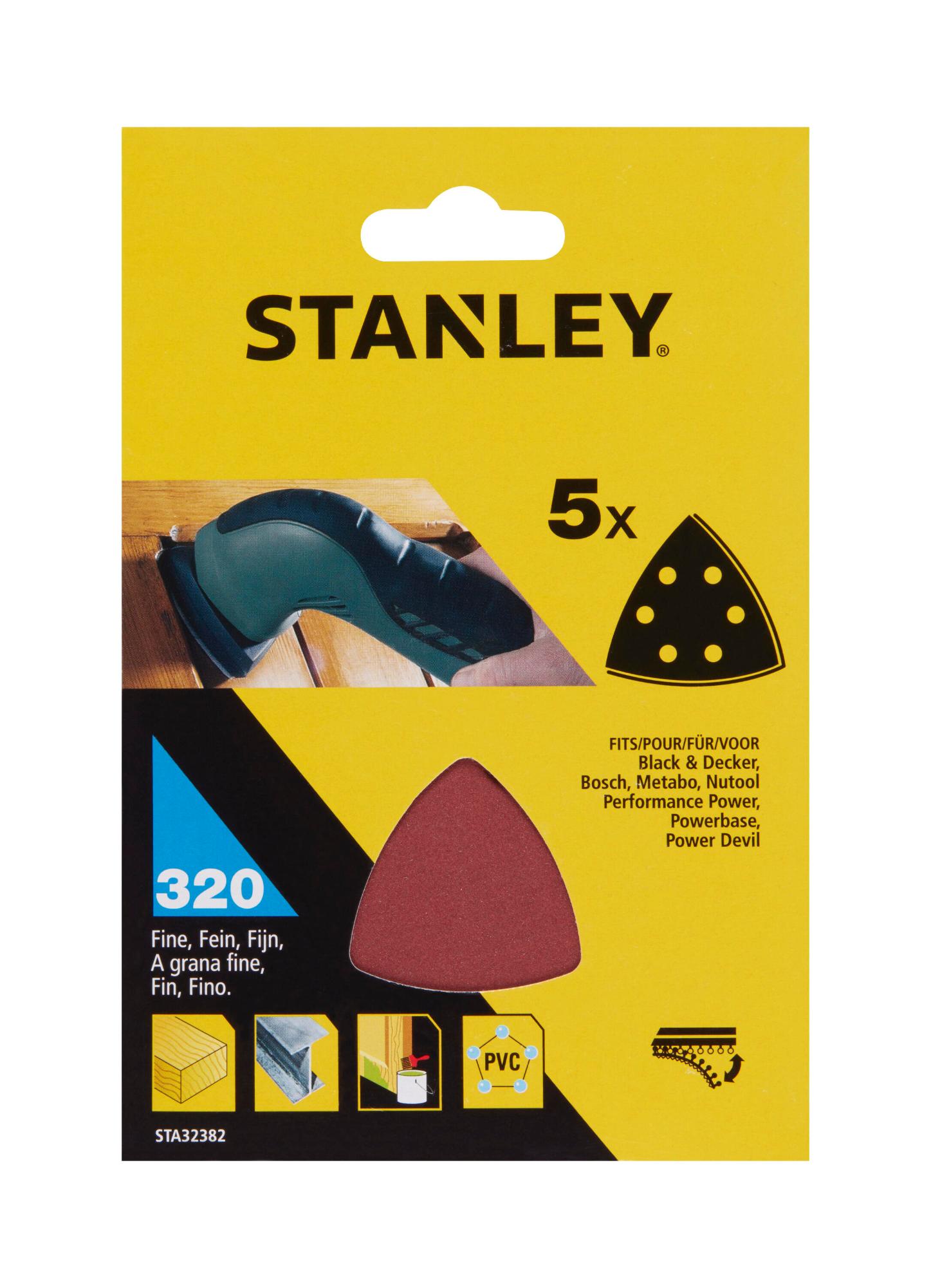 Papier brúsny 93x93mm P320 dierovaný zips 5ks delta brúsky FATMAX STA32382