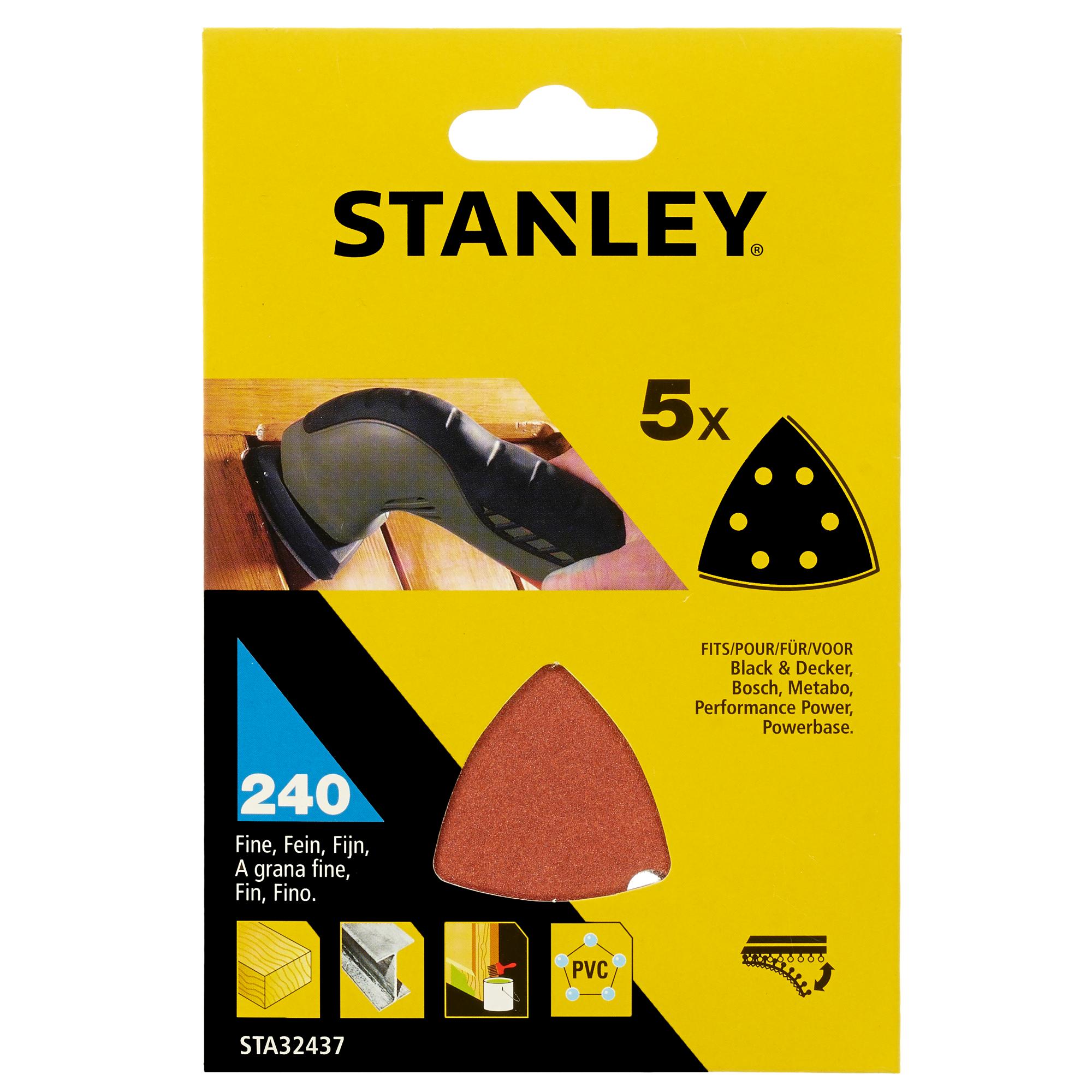 Papier brúsny 93x93mm P240 dierovaný zips 5ks delta brúsky FATMAX STA32437